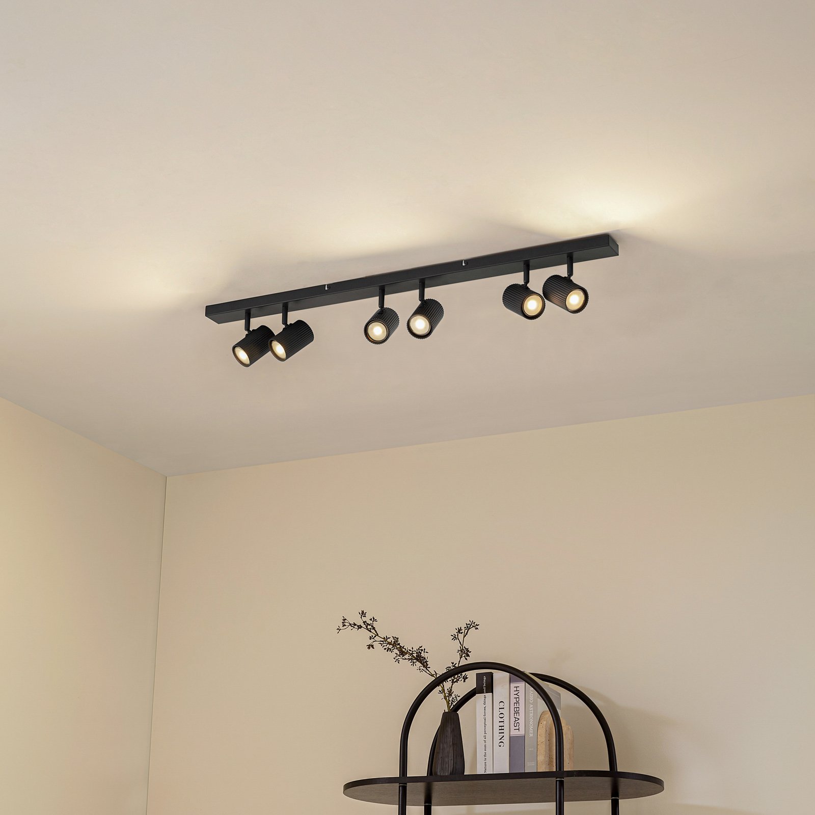 Kardis stropni reflektori, tamno sivi, 6 žarulja, metalni, GU10 - Lindby