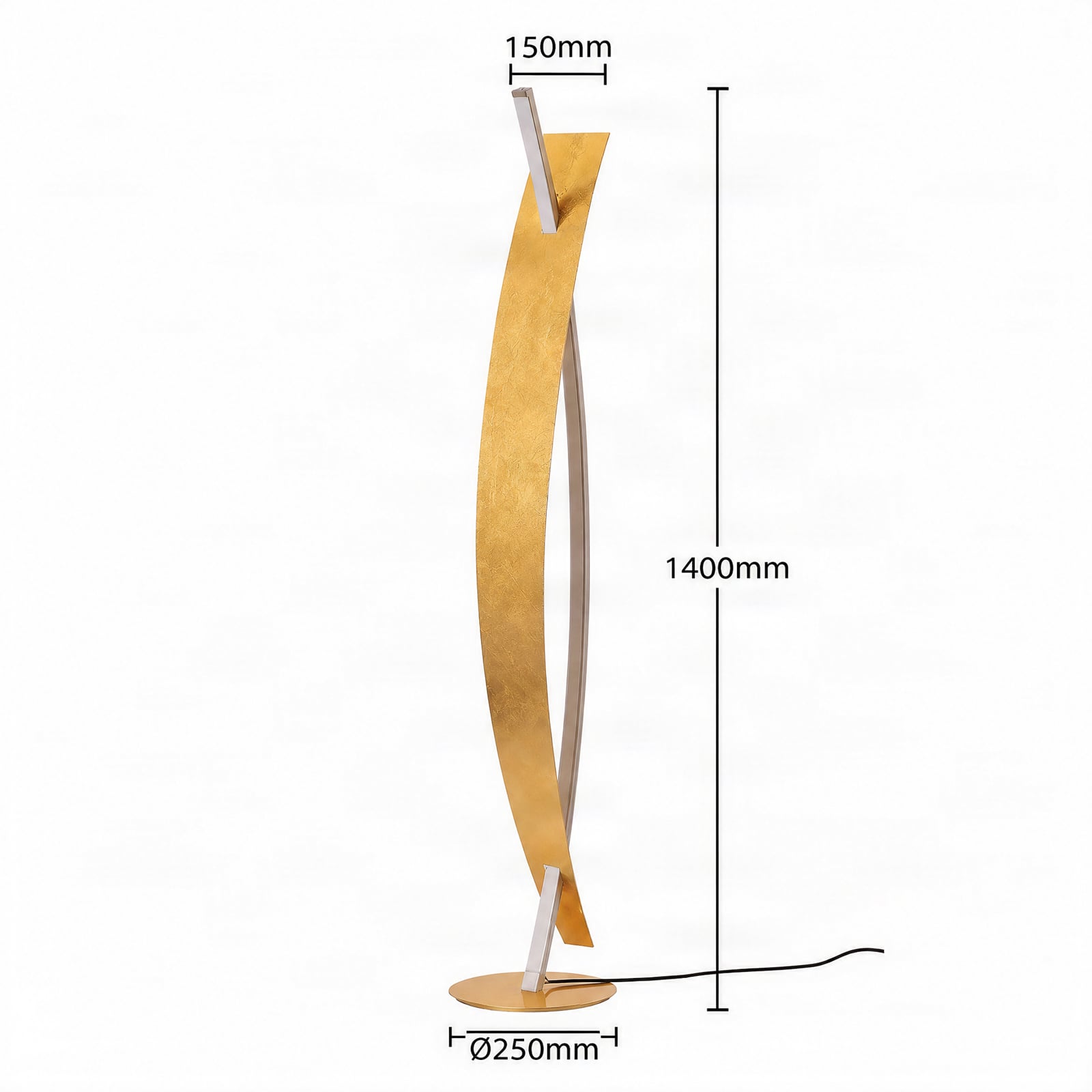 Marija Floor Lamp, Gold/Silver - Lucande Marija Floor Lamp, Gold/Silver - Lucande