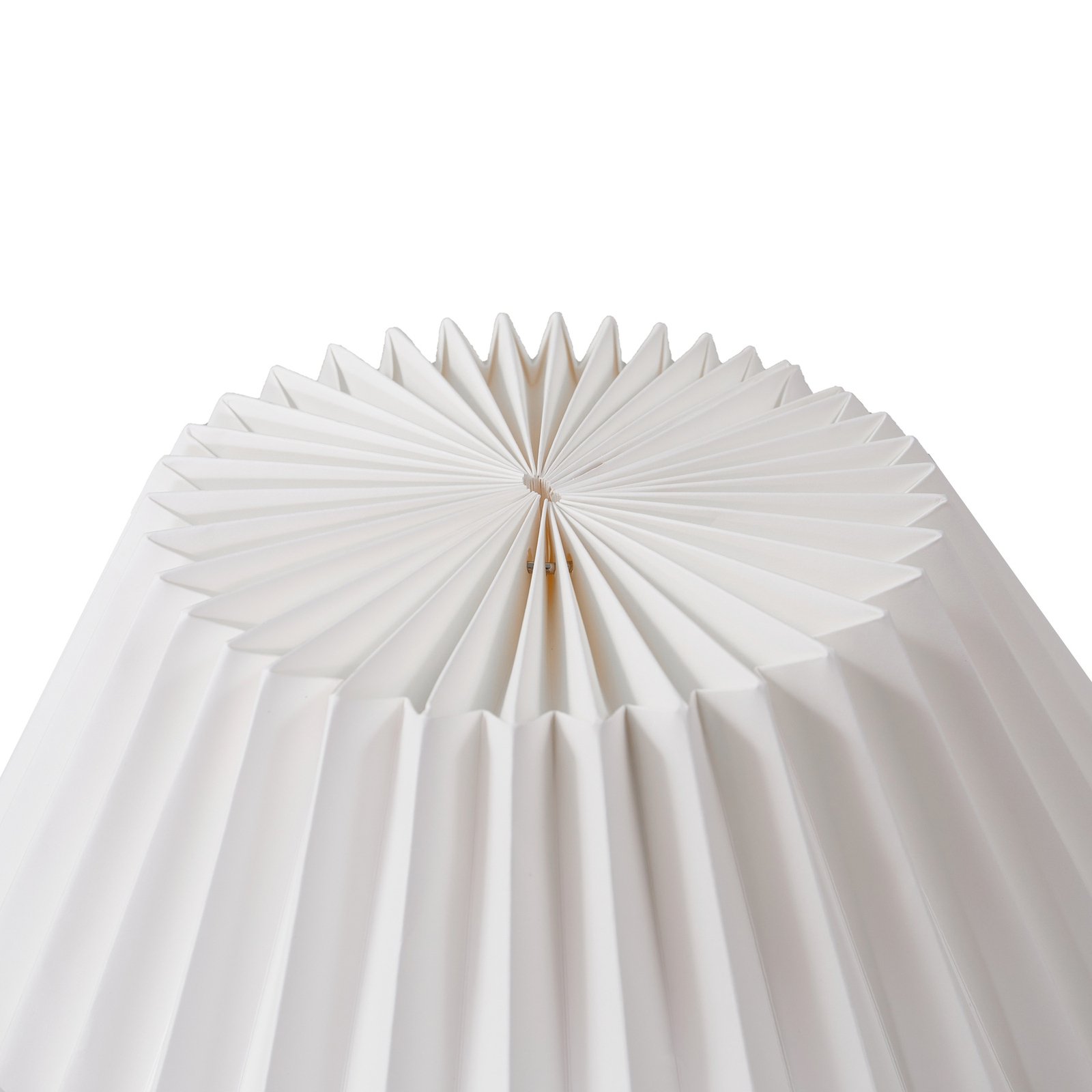 Lámpara de mesa Lindby Magali, blanca, papel, Ø 34 cm, E14