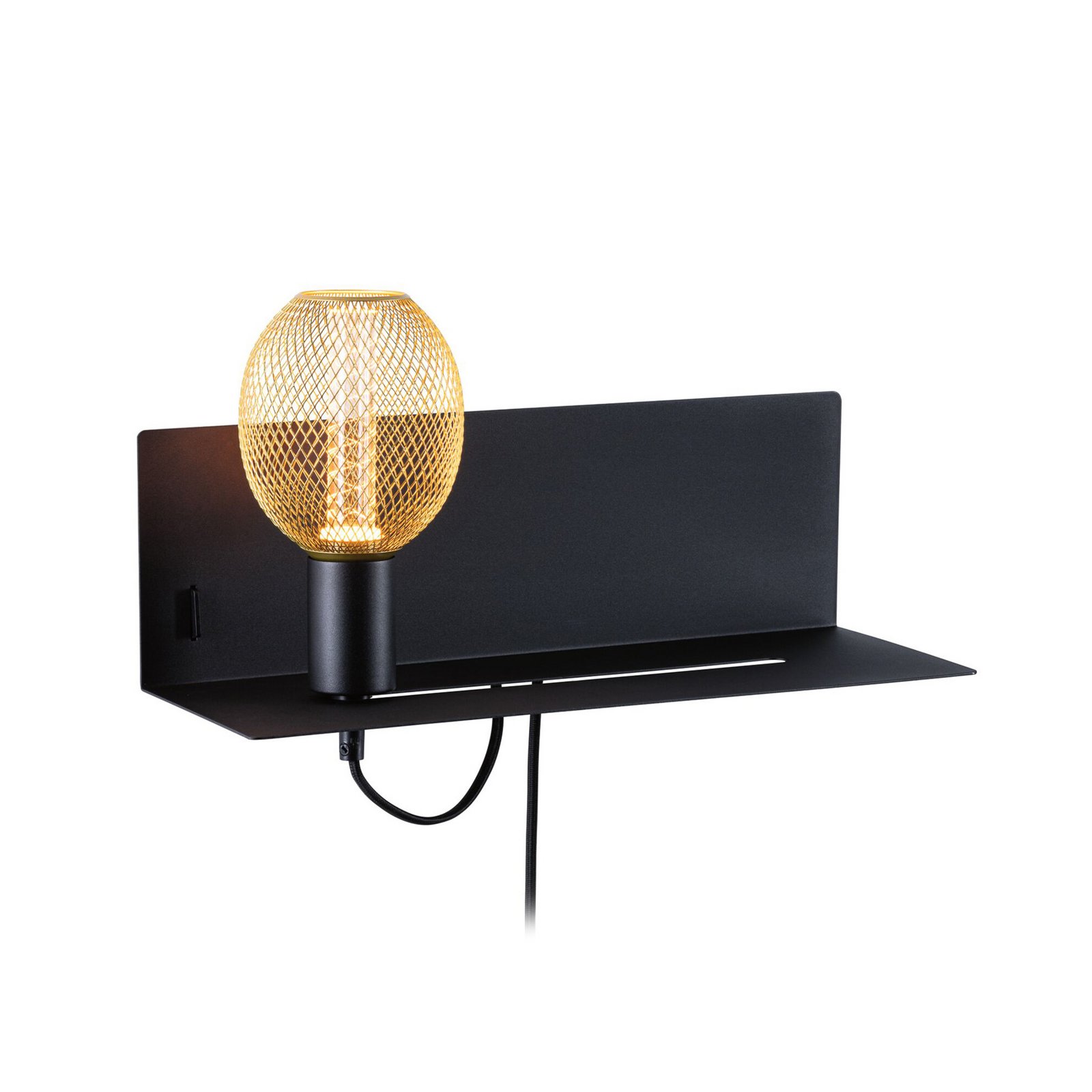 Aplică de perete Paulmann Devara, negru 40 cm E27 Port USB Aplică de perete Paulmann Devara, negru 40 cm E27 Port USB