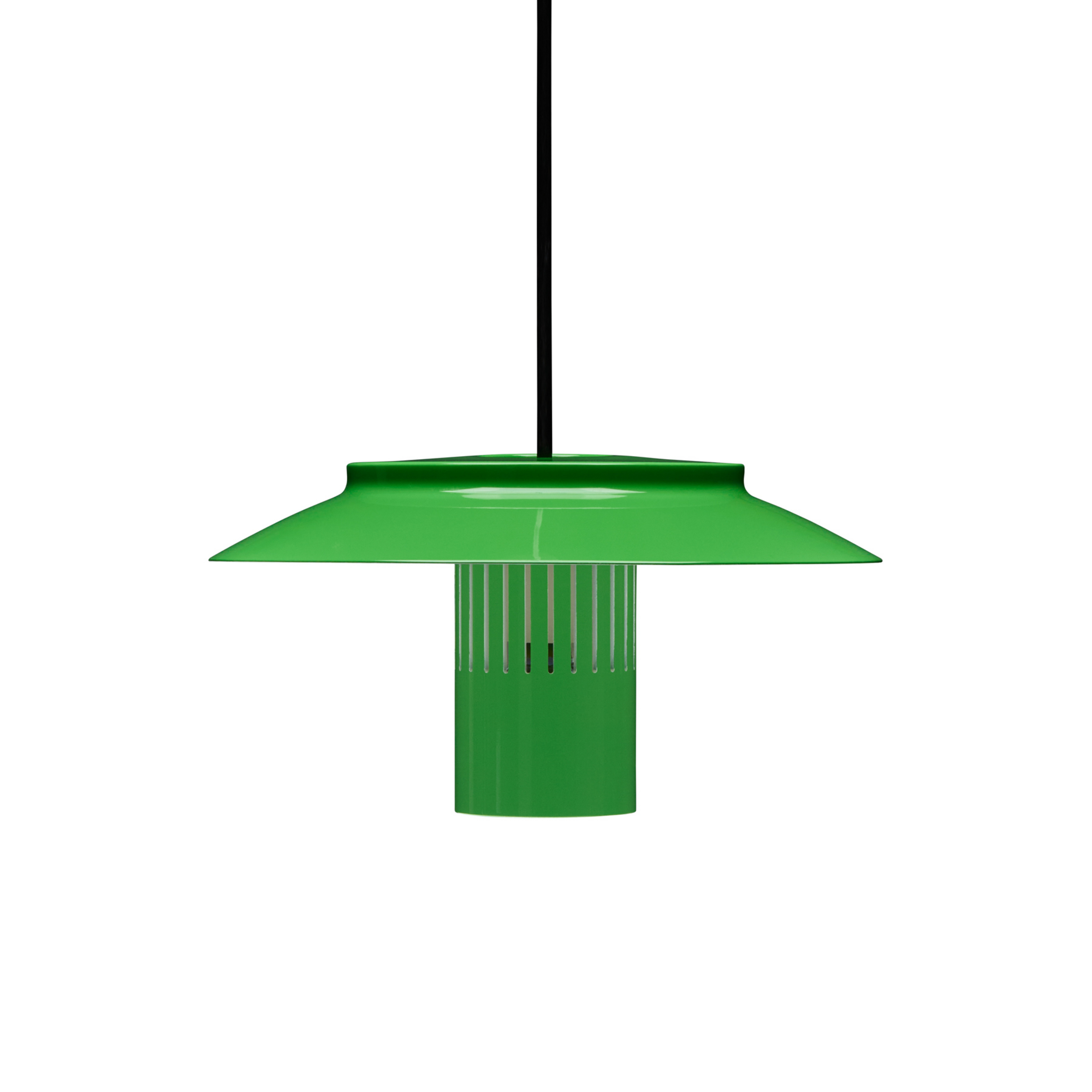 Lámpara colgante Lille 24, verde, aluminio, Ø 24 cm - Pholc