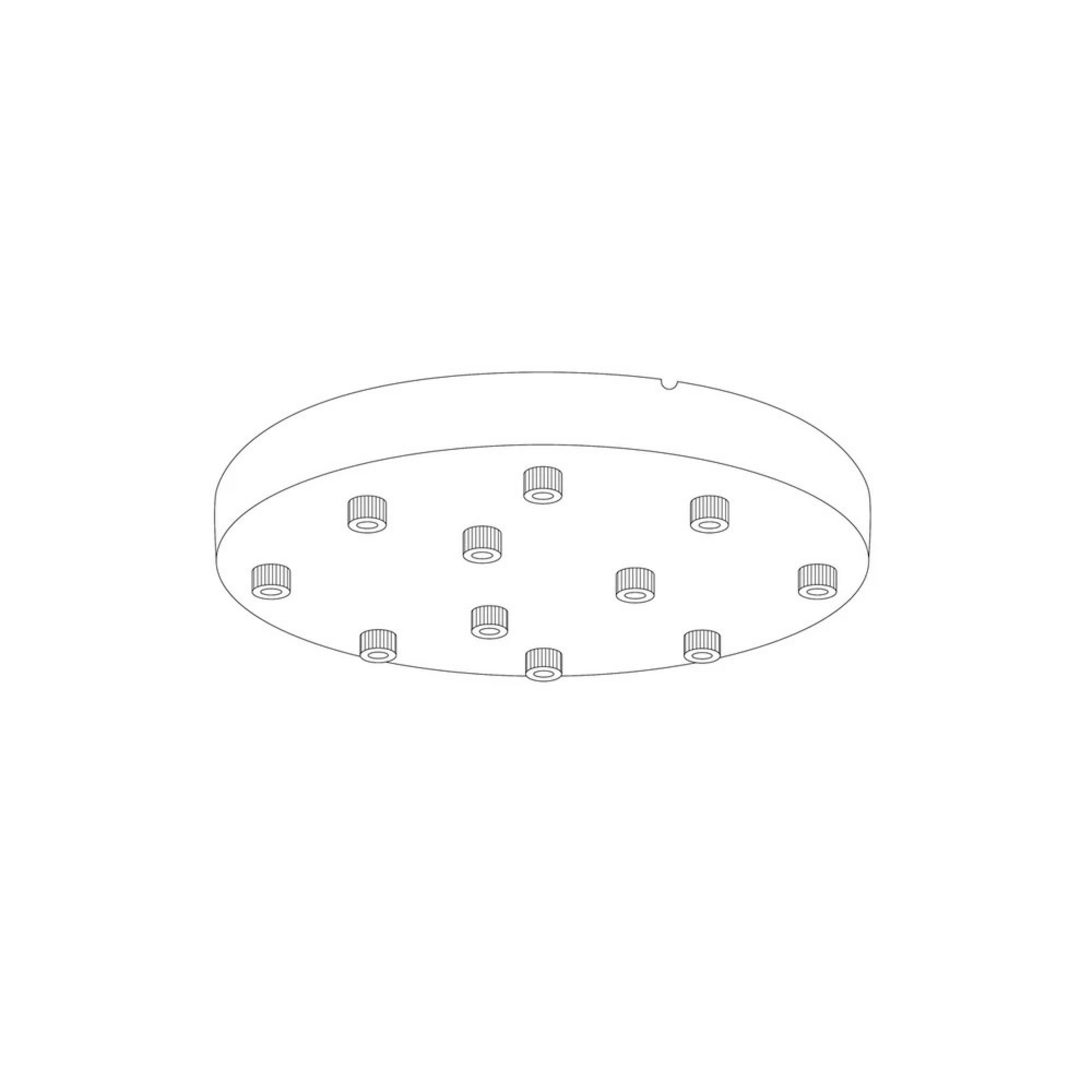 Ceiling Base Ø400/11 Suspensions Black - LIGHT-POINT