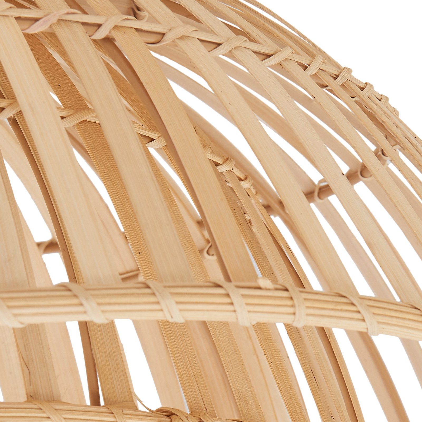 Lindby ceiling light Ilajus, Ø 62 cm, natural bamboo