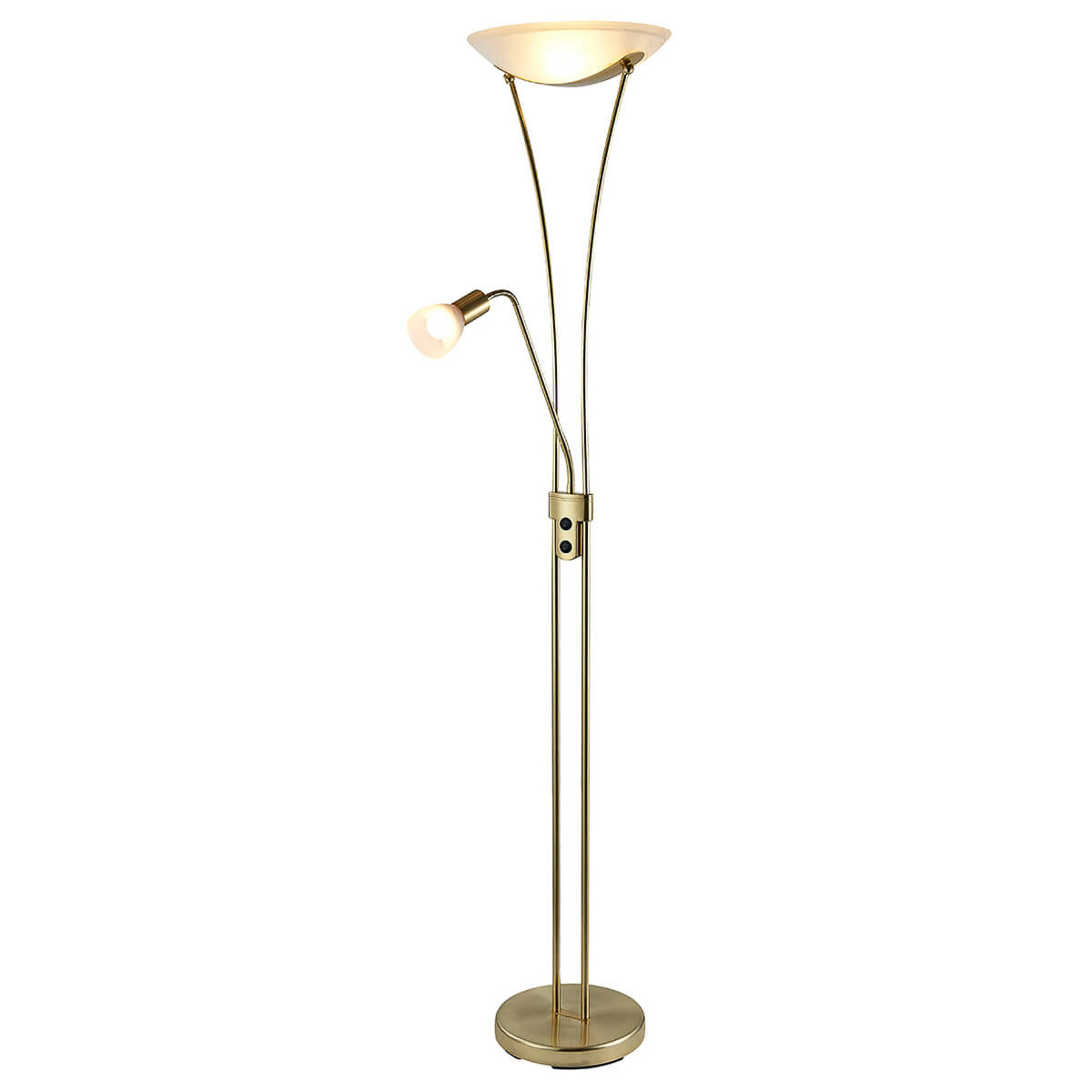Felicia Lampadaire Brass/White - Lindby