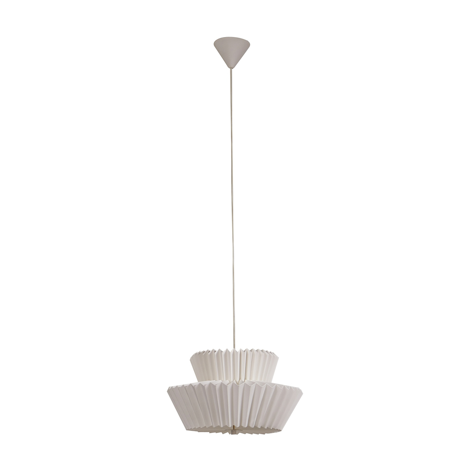 Lindby hanglamp Magali, wit, papier, Ø 45 cm, E27