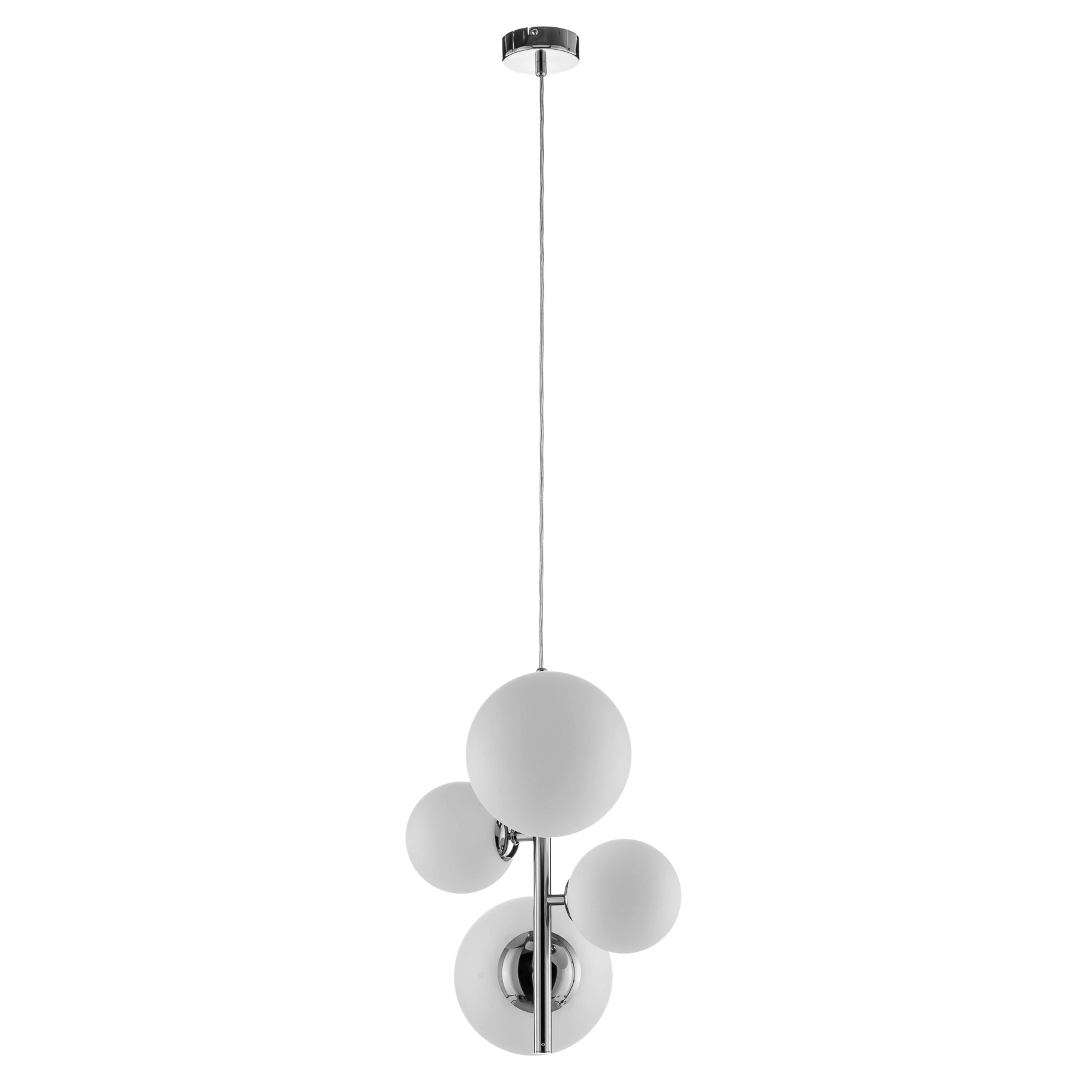 Suspension Dione, couleur chrome, à 4 lampes - ALDEX