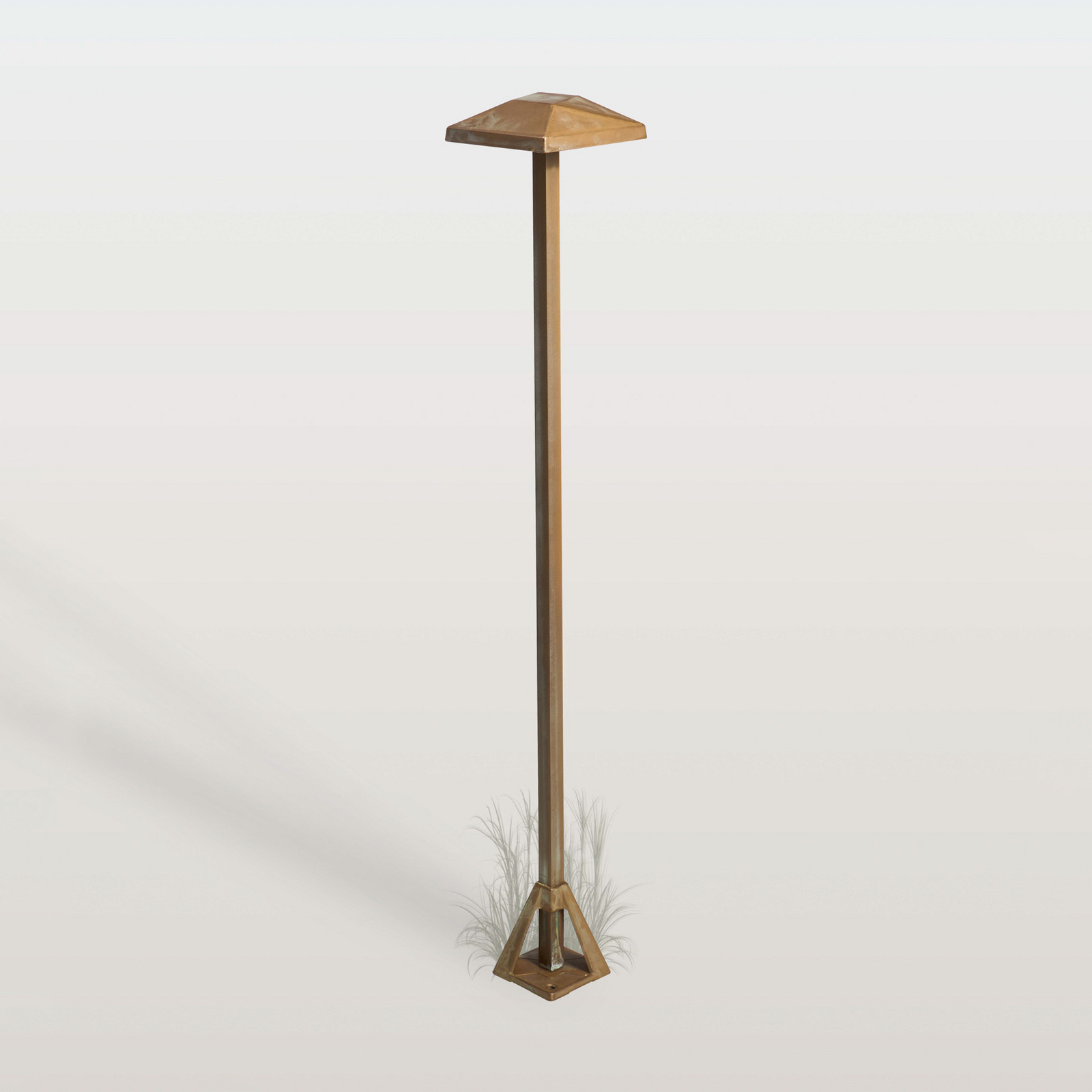 Moretti Luce LED осветление за пътеки „Aura Edge“, височина 80 см, античен месинг, IP65