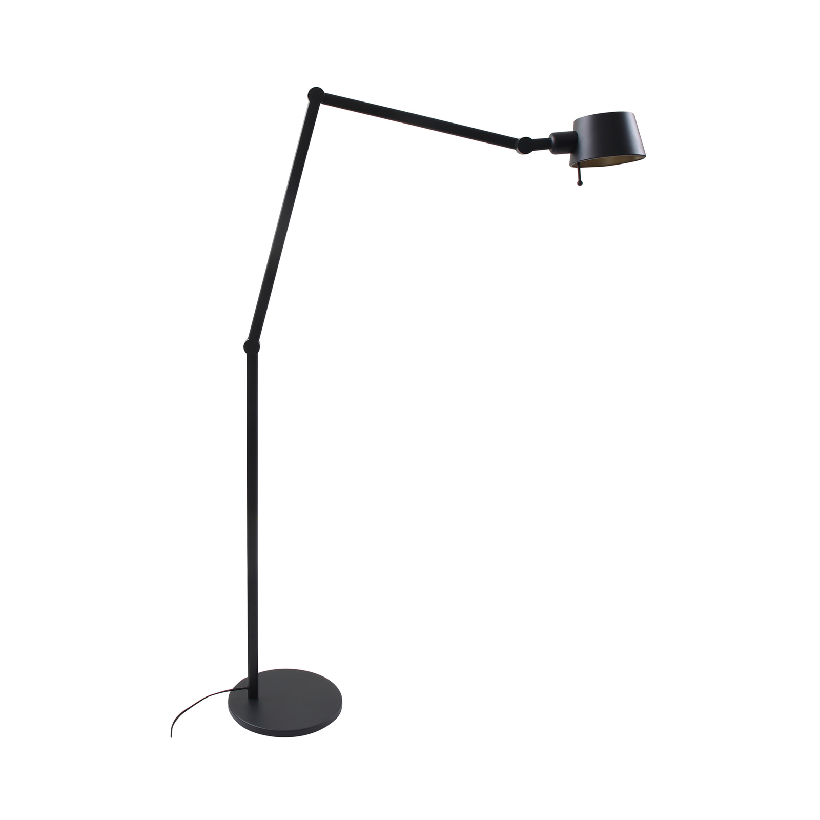 Lucande podna lampa Silka, visina 216 cm, crna, metal