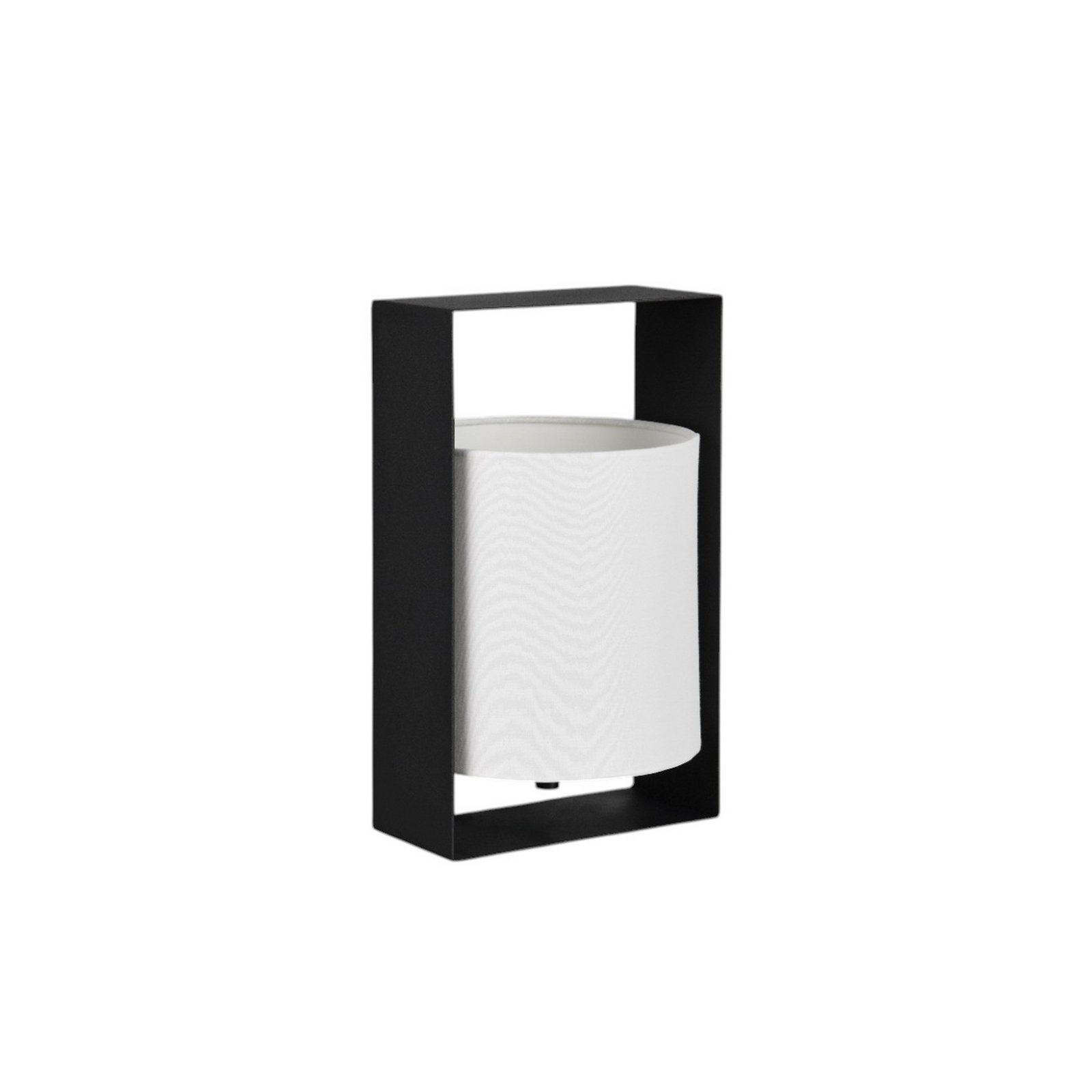 Pail table lamp, matt black, metal, height 27 cm