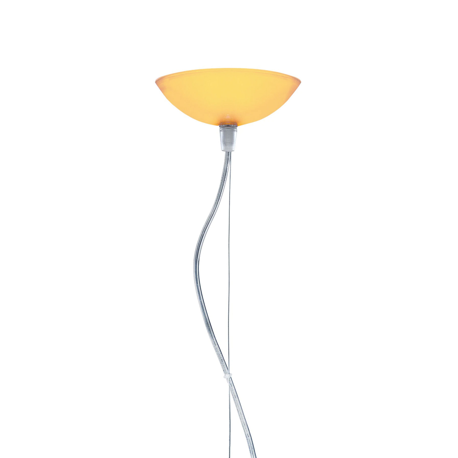 Lampă suspendată Kartell FL/Y, Ø 52 cm, chihlimbar