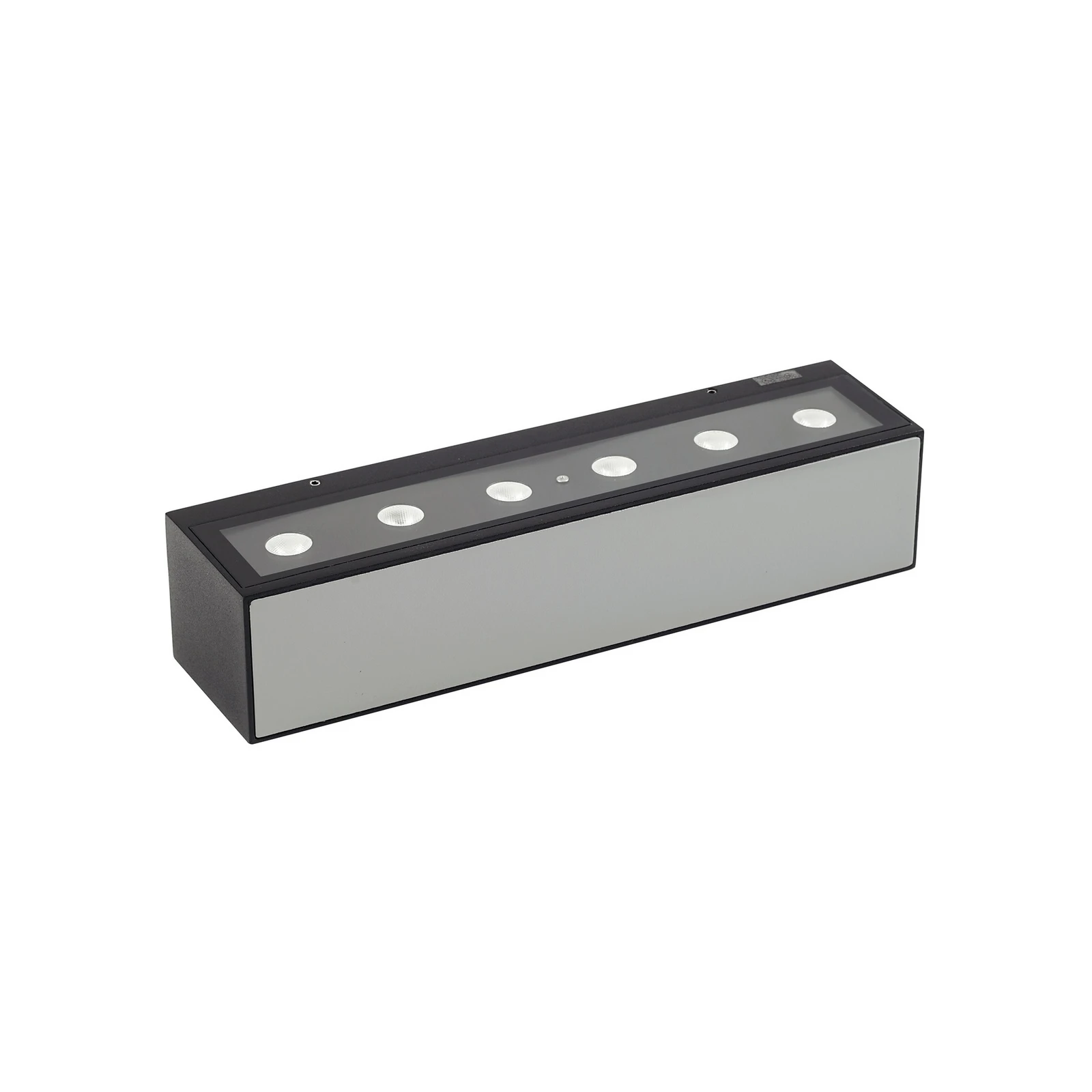 Lucande utendørs LED-vegglampe Selim, lengde 30 cm, svart