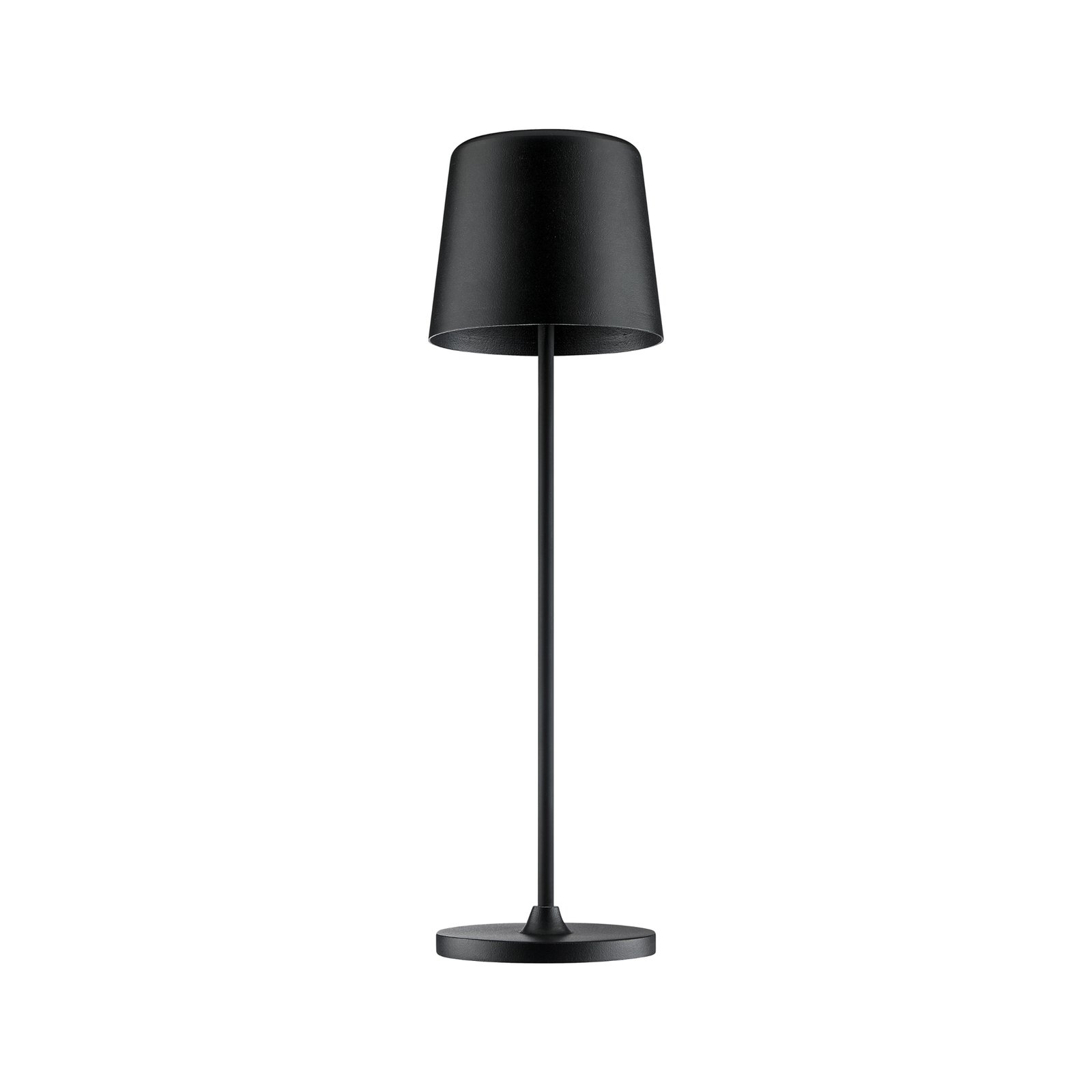 Akumulatorowa lampa stołowa LED Kaami, ściemniana, czarny mat