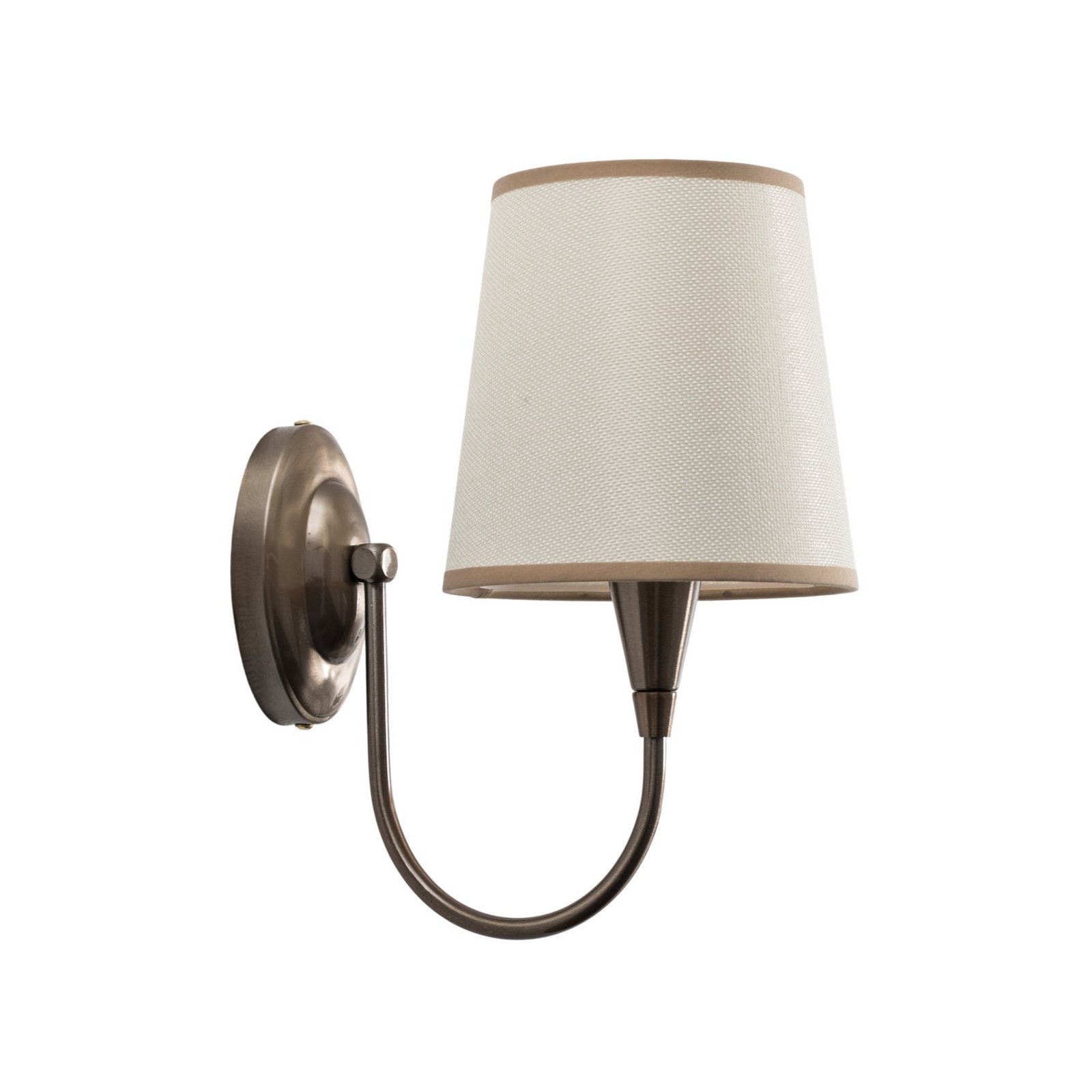 Wandleuchte Pardo, messing, Metall/Stoff, Höhe 31 cm, E27 Wandleuchte Pardo, messing, Metall/Stoff, Höhe 31 cm, E27