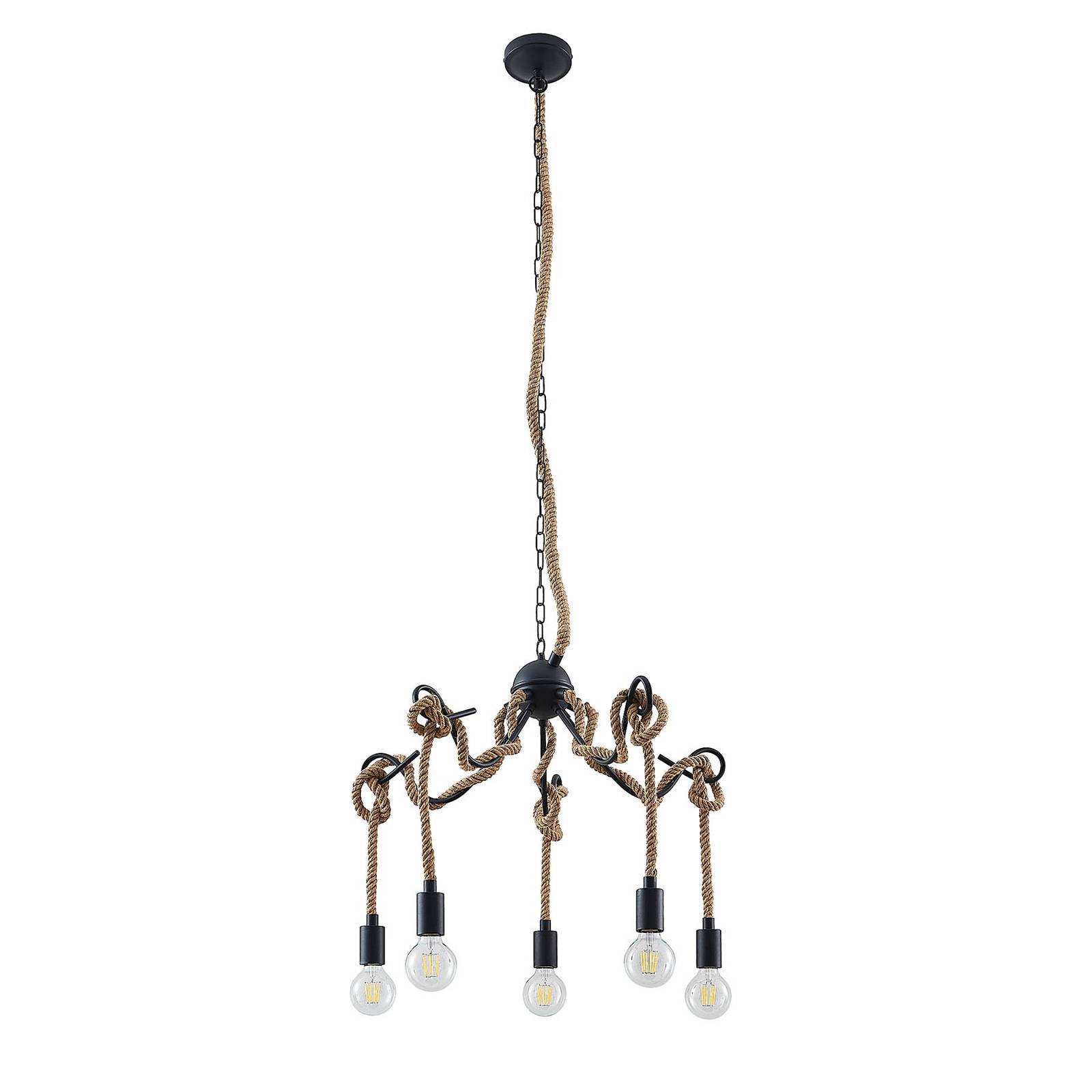 Lucande Pendant Light - Living / Dining Room - Hanging Light - dimmable - Vintage - Black