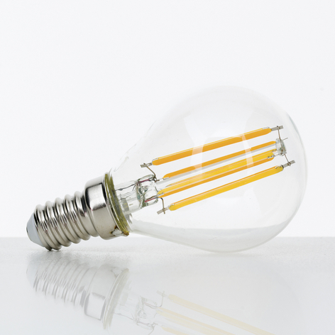 LED-dropplampa E14 4W filament klar 827 dimbar