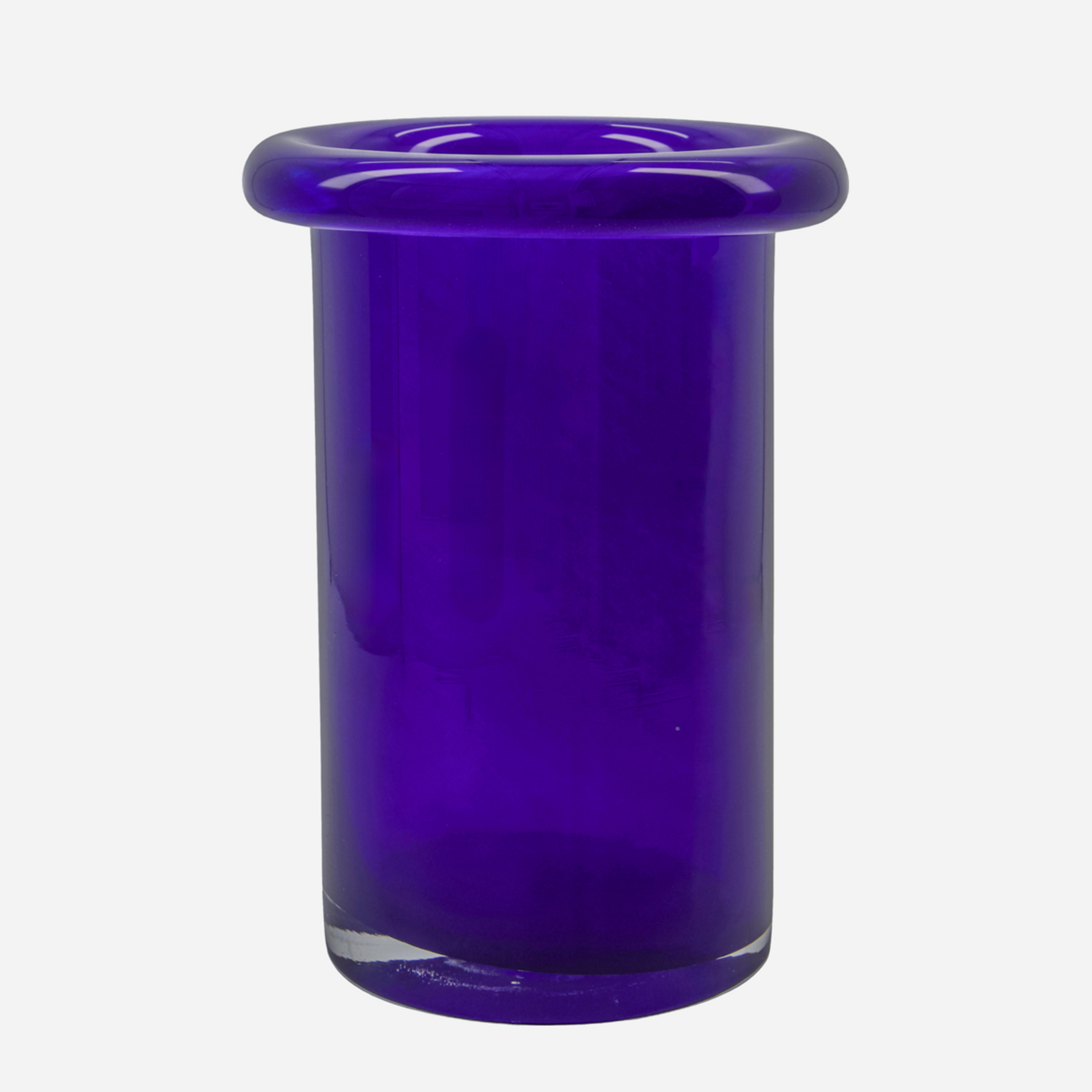 Vase HDBuck, bleu, hauteur 23 cm, verre - House Doctor