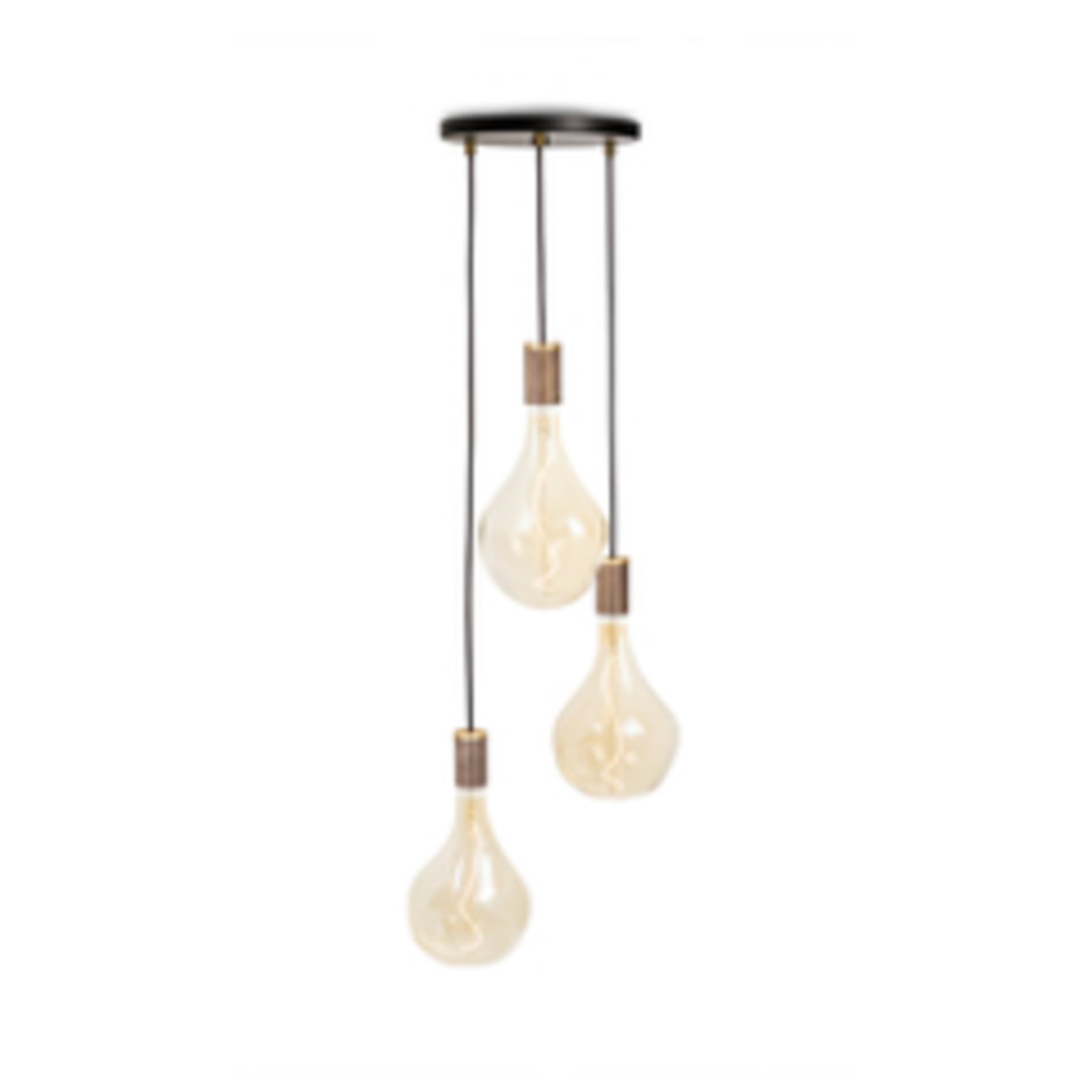 Triple Závěsné Světlo Black Canopy w/Voronoi II Walnut - Tala
