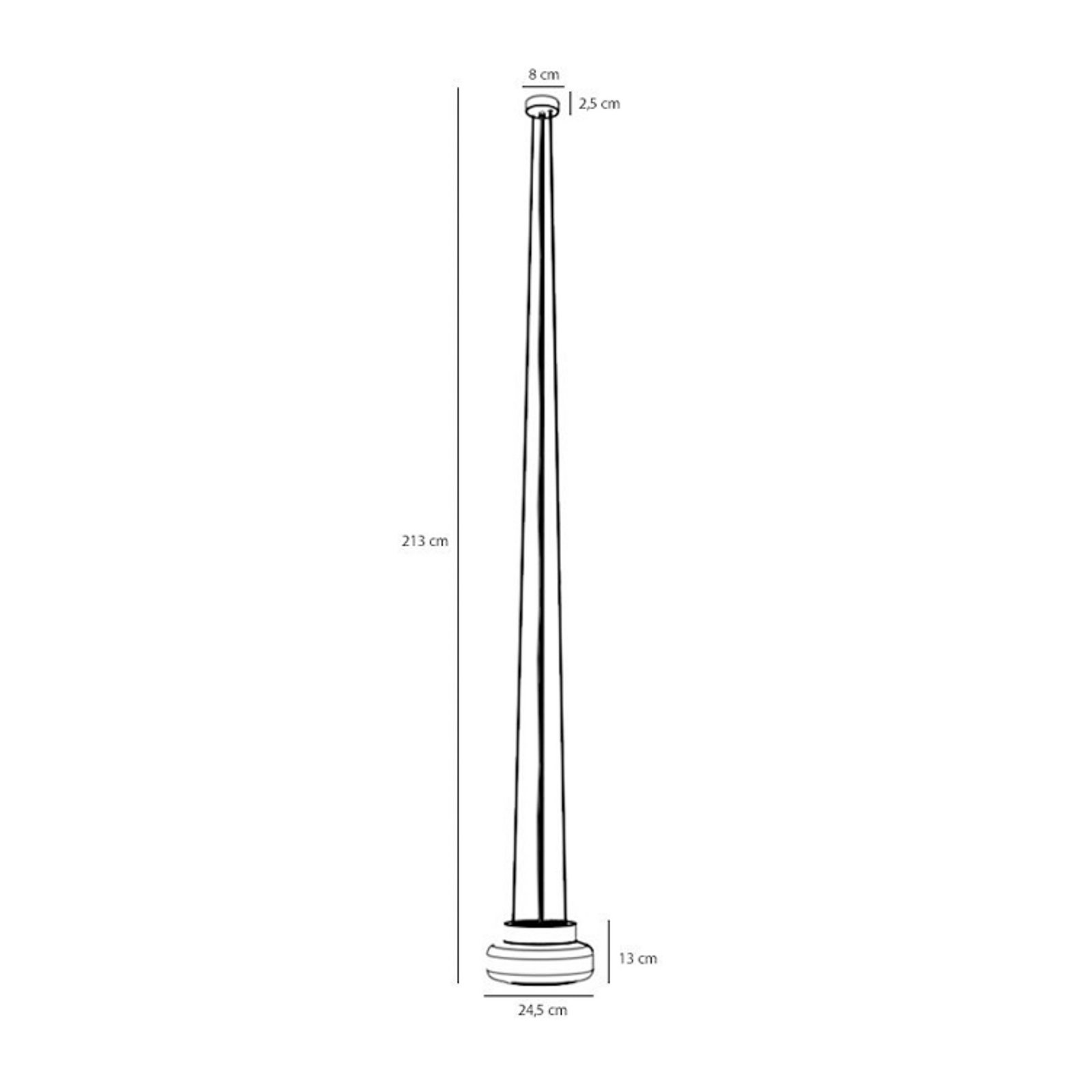 Visoka svetilka BonBon, krem, Ø 25 cm, steklo Visoka svetilka BonBon, krem, Ø 25 cm, steklo