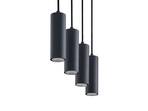 Maniva 4 Lustră Pendul Black/Wood - Lindby