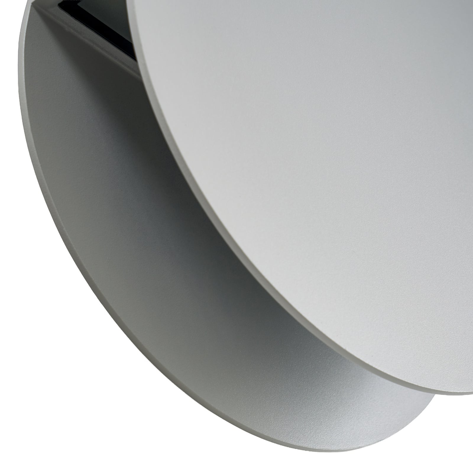 Lucande LED-utendørs LED-vegglampe Advero, lysegrå, husnummer, CCT