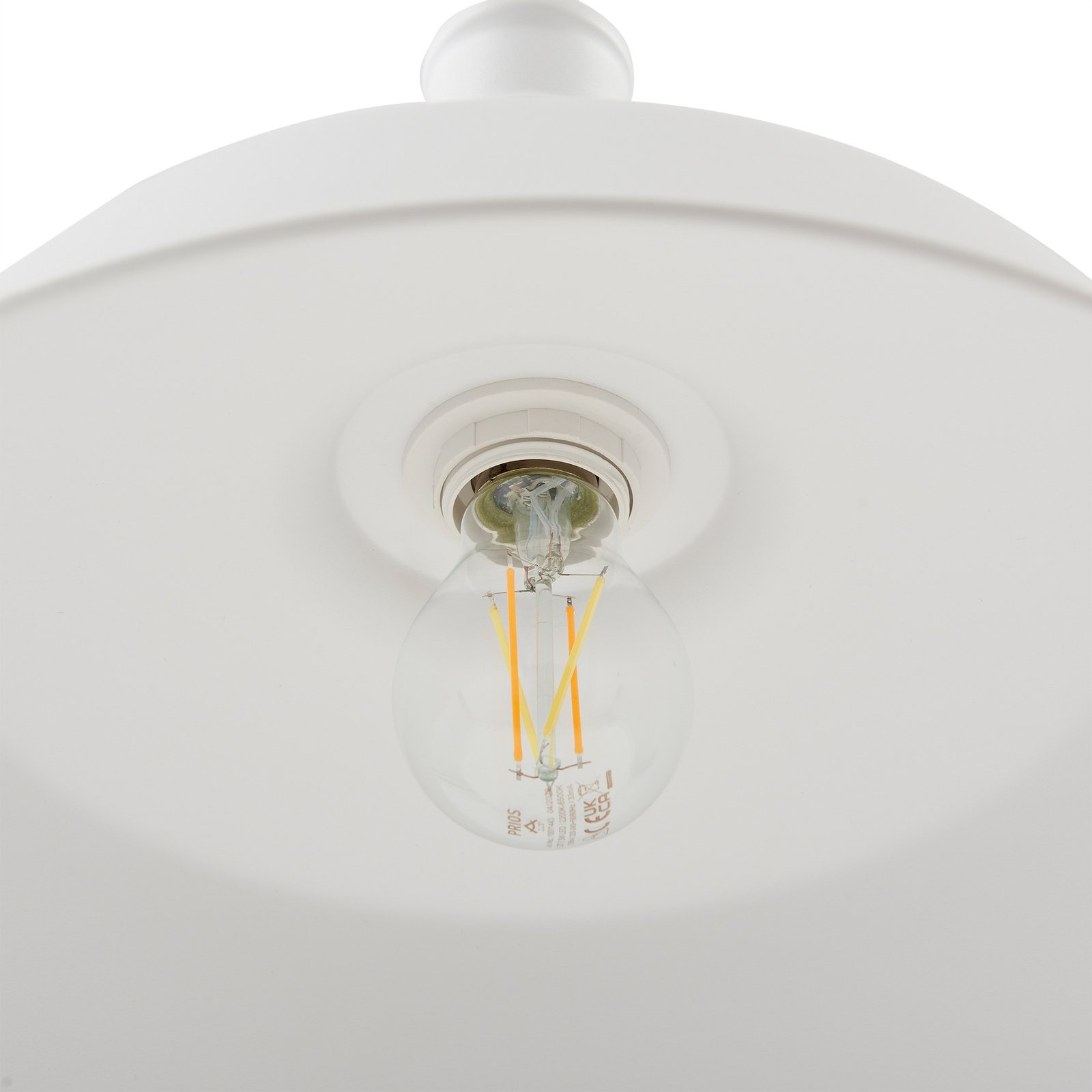 Lindby Laylan pendant light, white, Ø 36 cm, metal