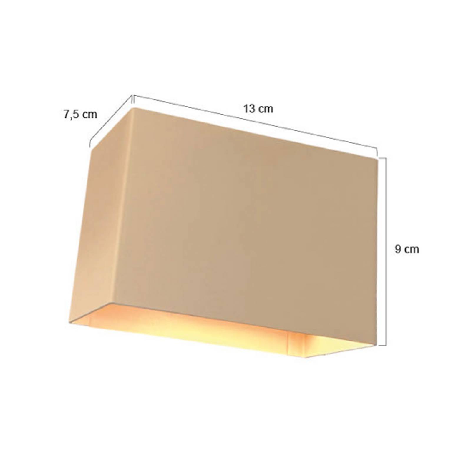 Wandleuchte Muro 3365, cremefarben, eckig, G9, 2.700 K günstig online kaufen