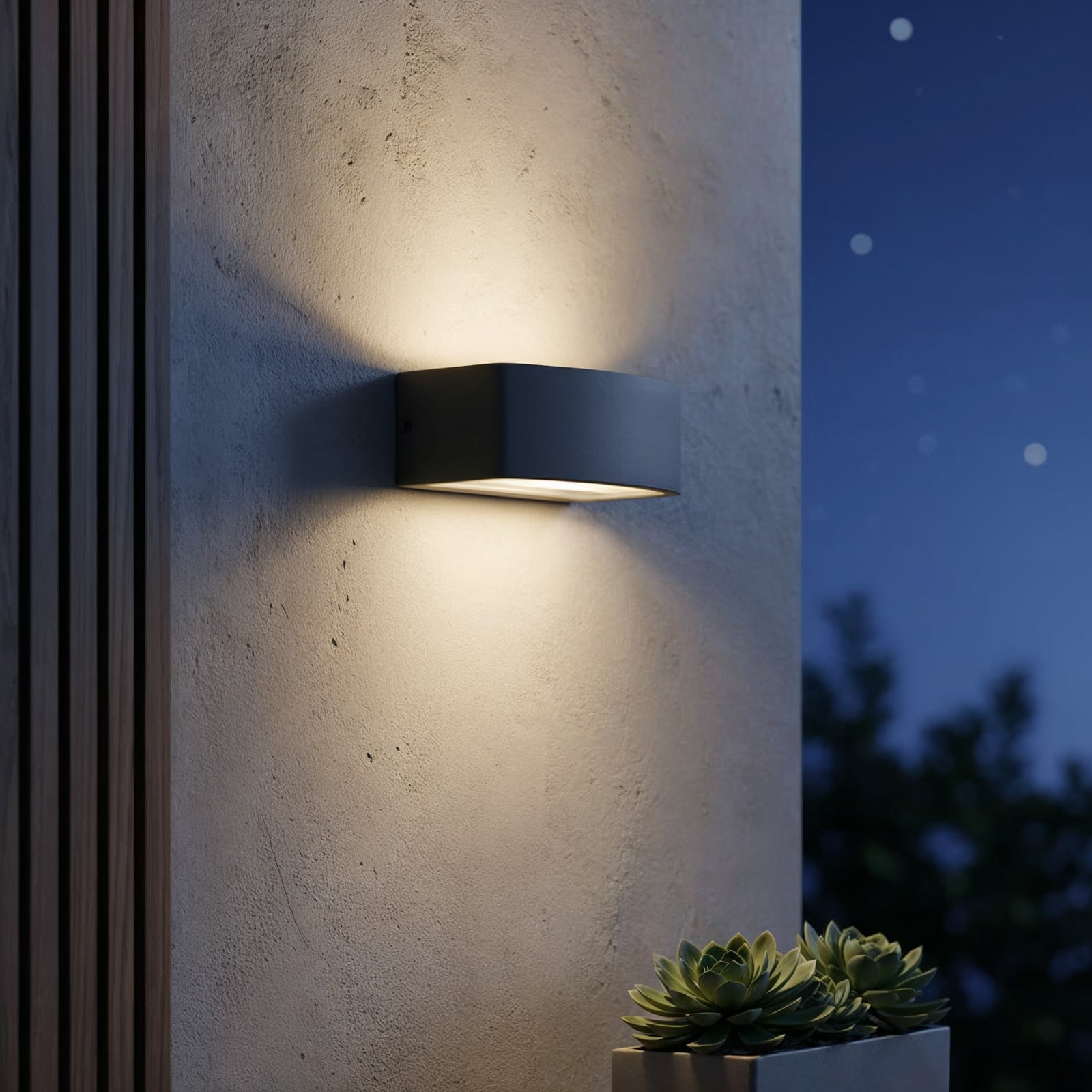 Ideal Lux buitenwandlamp Andromeda antraciet aluminium 22 cm