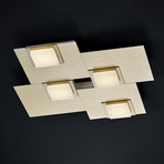 BANKAMP New Quadro LED-Deckenleuchte vierflammig
