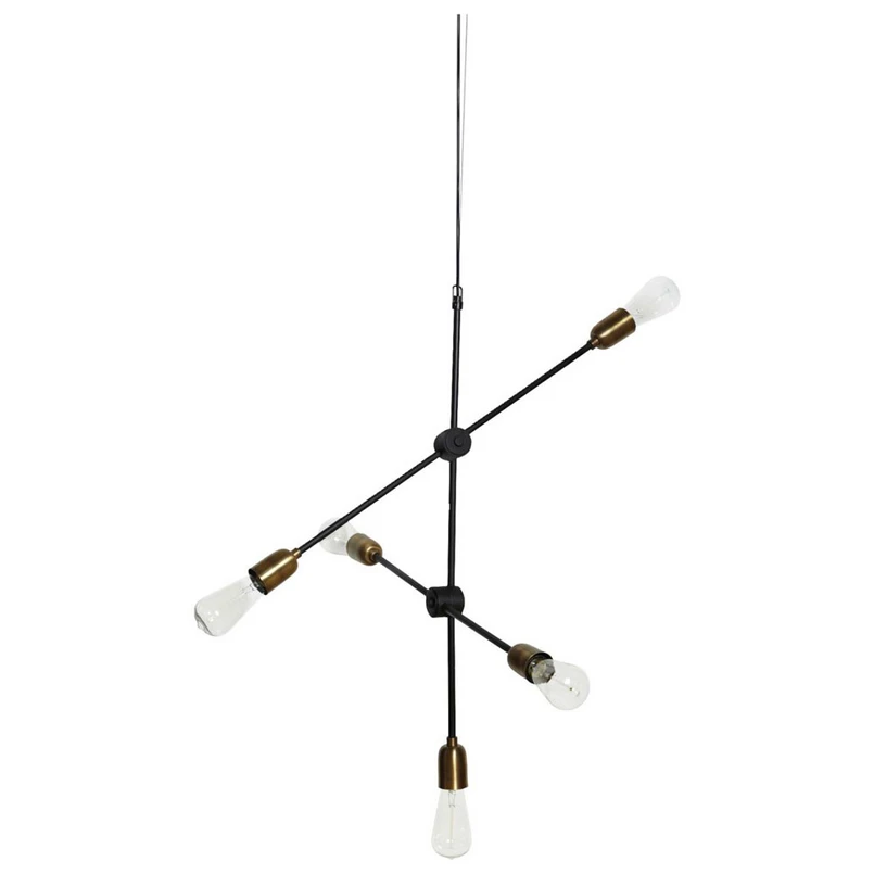 House Doctor - Molecular 5 Pendelleuchte Schwarz/Messing