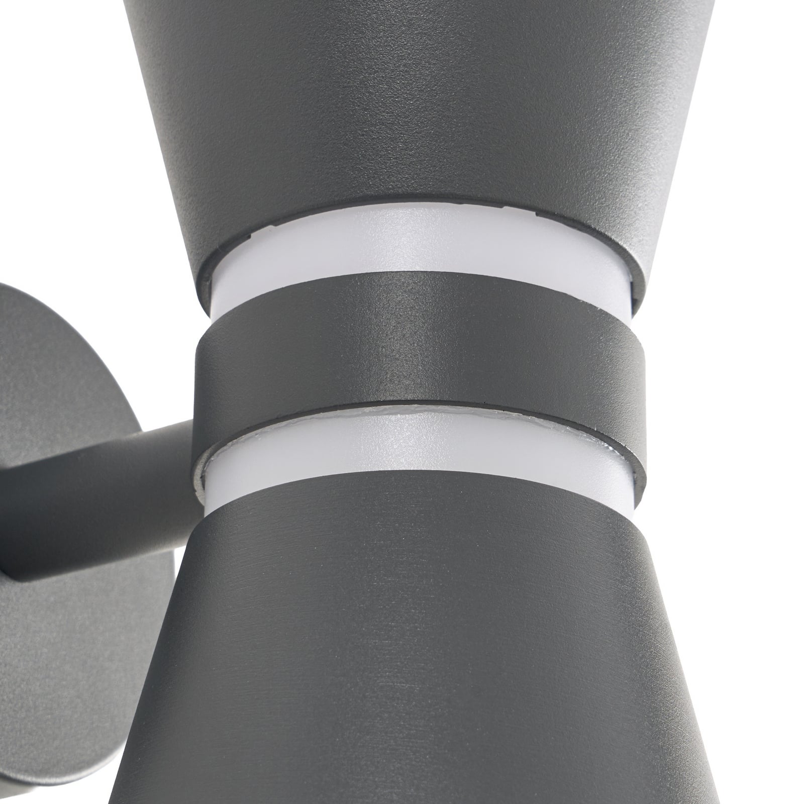 Meravi LED-Außenwandleuchte, zweiflammig, IP44, anthrazit, Aluminium - Lucande