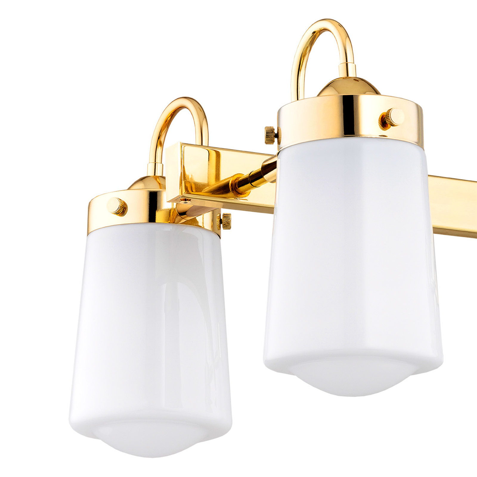Pasadena pendant light, brass/white, 4-bulb