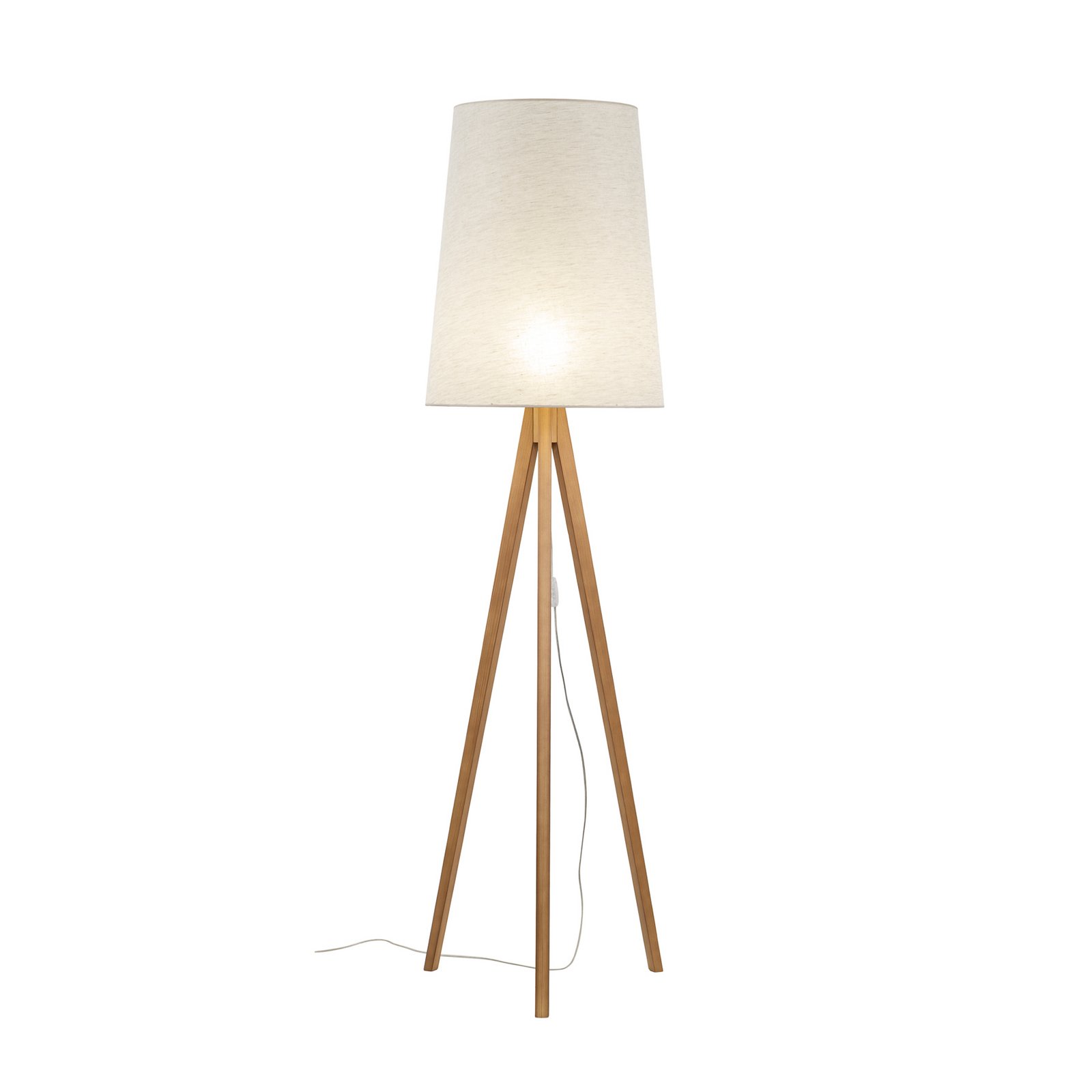 Piantana Walz, color crema, legno, altezza 175 cm, E27