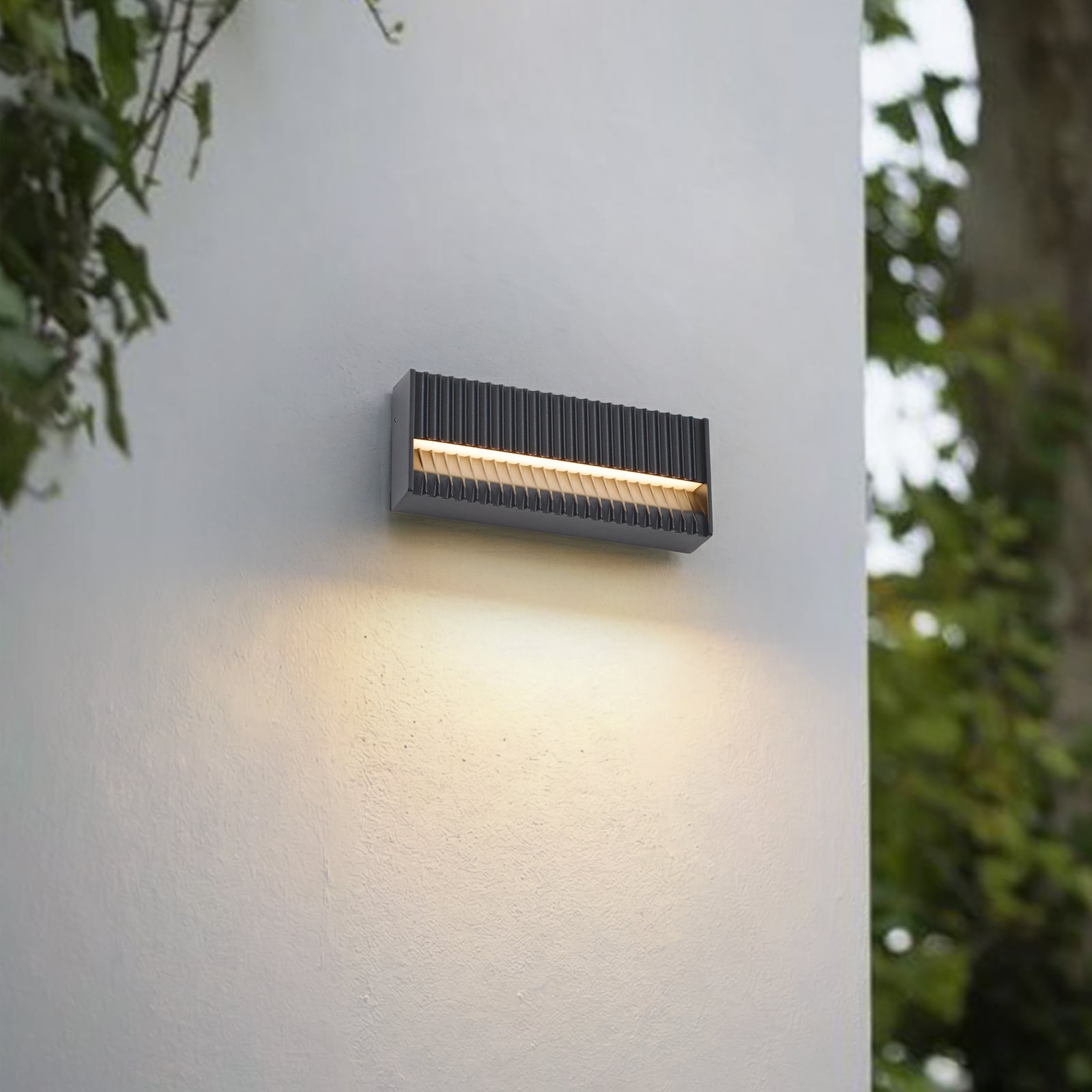 Tavion LED vanjska zidna svjetiljka, antracit, 25 cm, IP65 - Lucande