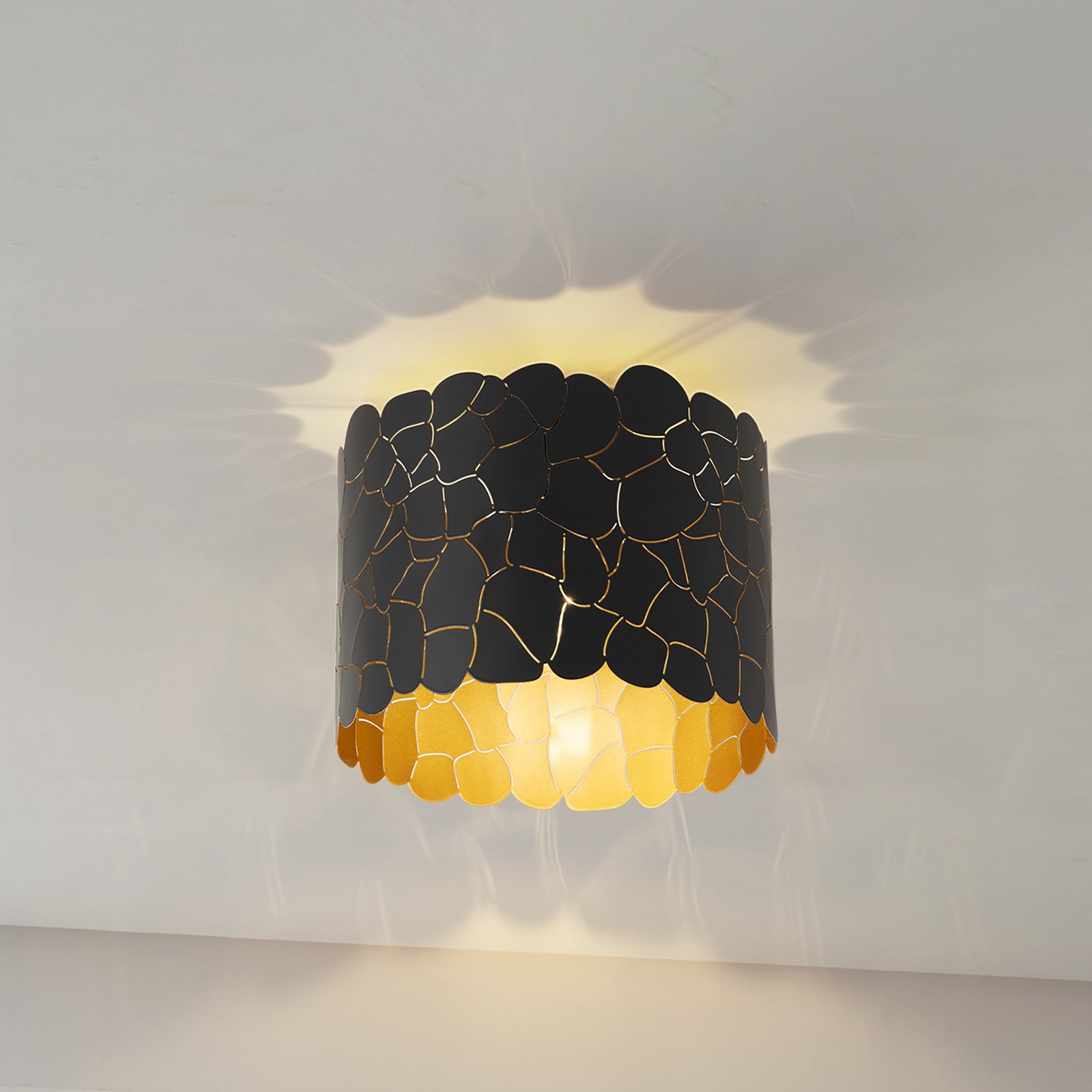 Aralena Deckenleuchte Schwarz/Gold - Lindby