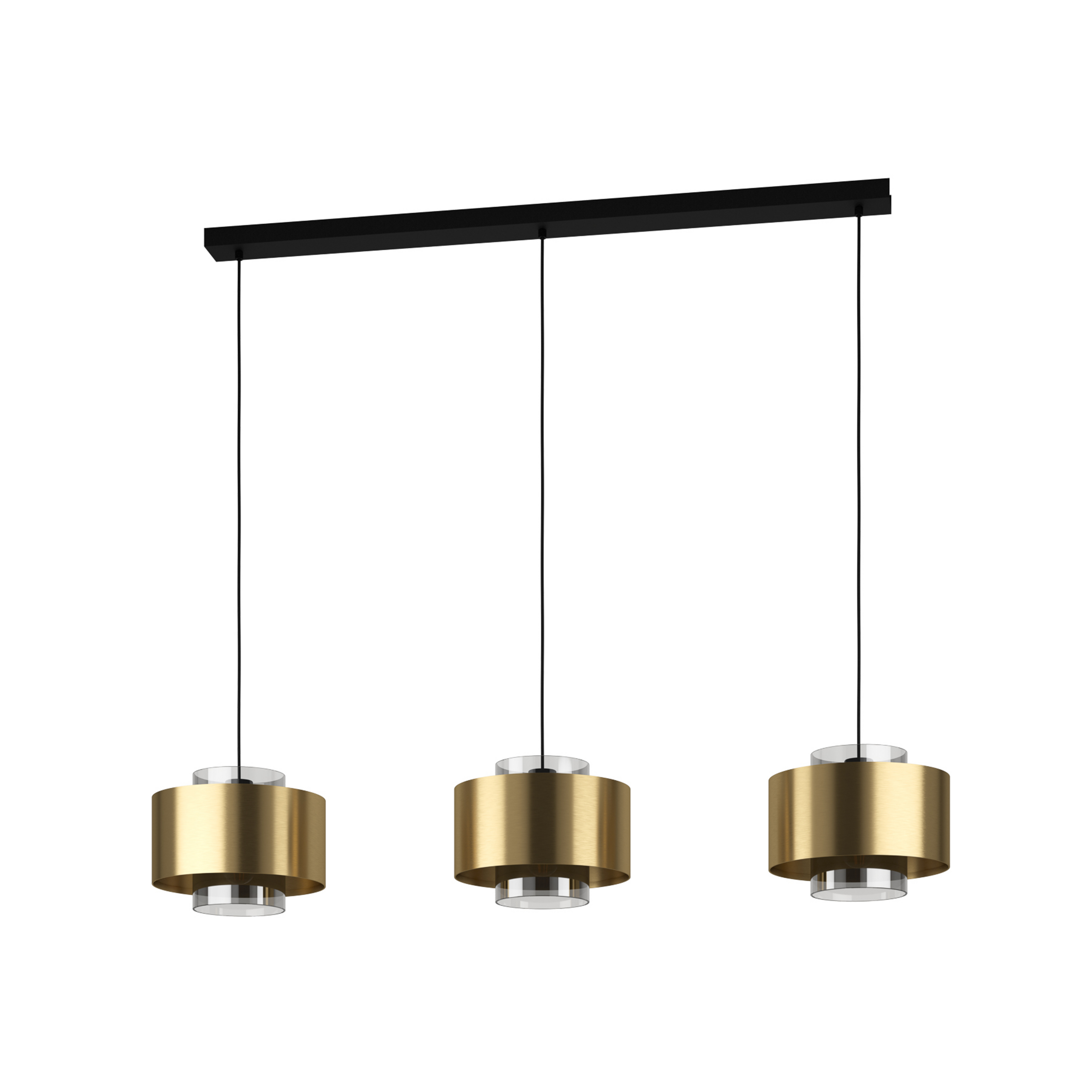 Dugla Hängeleuchte goldfarben 128 cm 3-flg. - Stars of Light