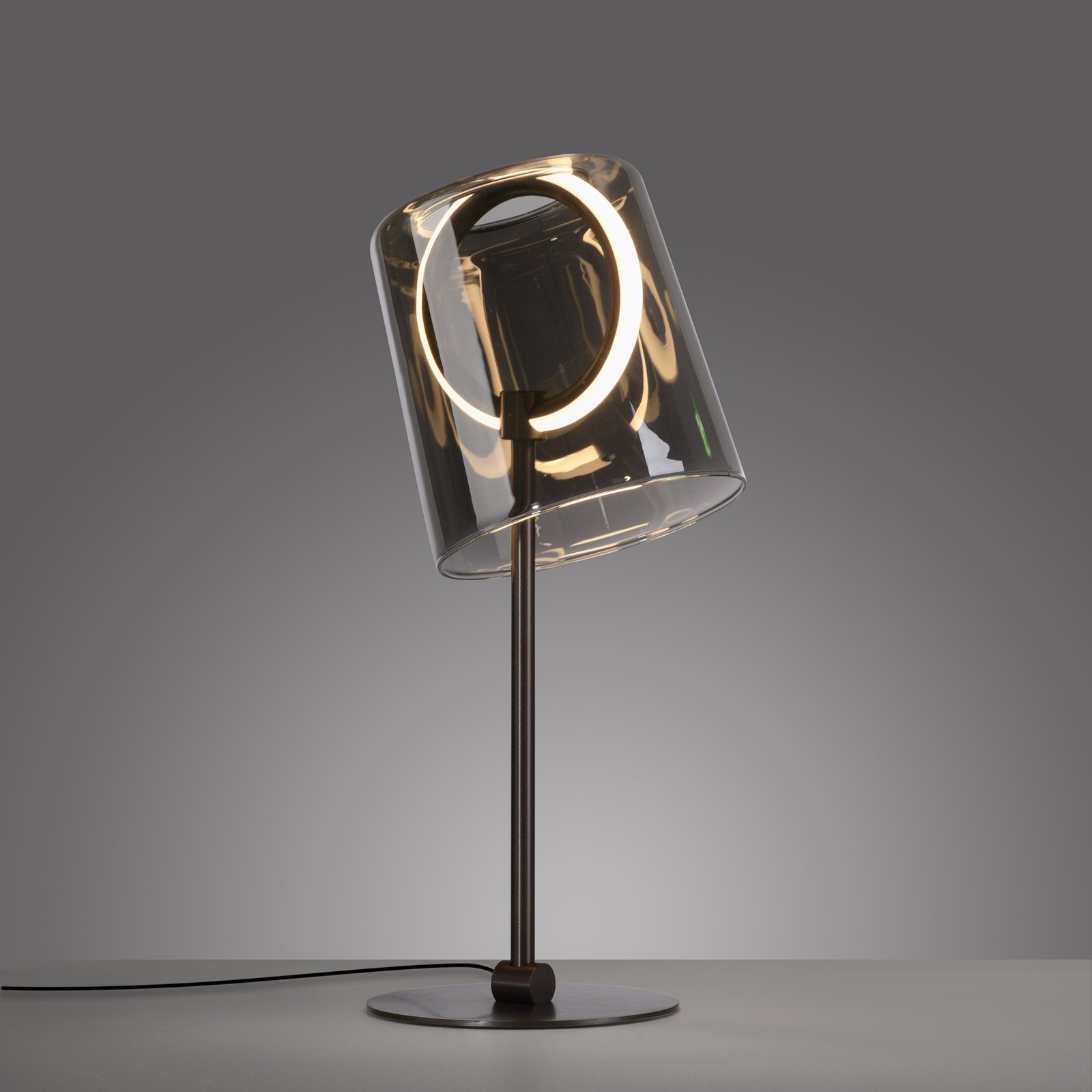 Paul Neuhaus LED-Tischlampe Zula,  rauchgrau, Höhe 42 cm