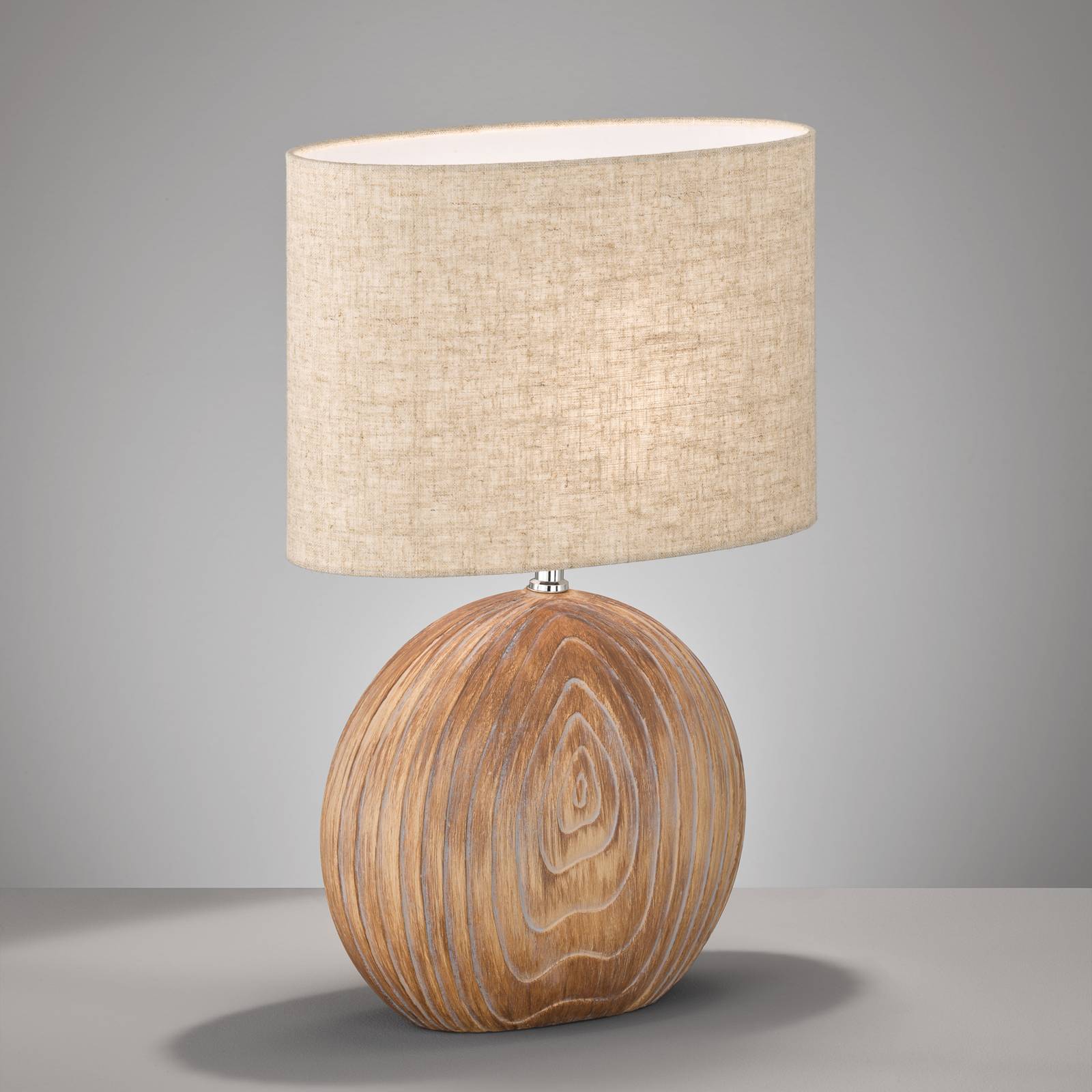FISCHER & HONSEL Stolní lampa Tobse barva dřeva/písková výška 53 cm