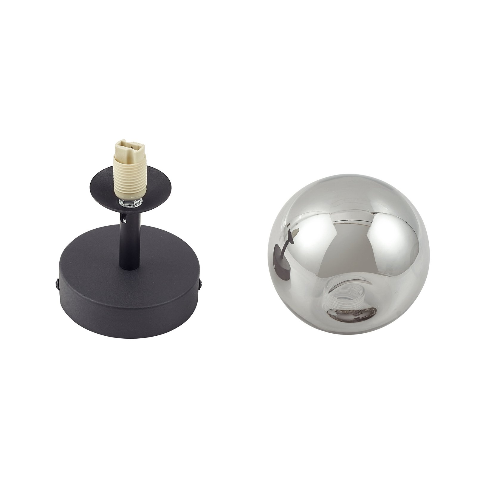 Valentina Applique Murale Gris/Noir - Lindby