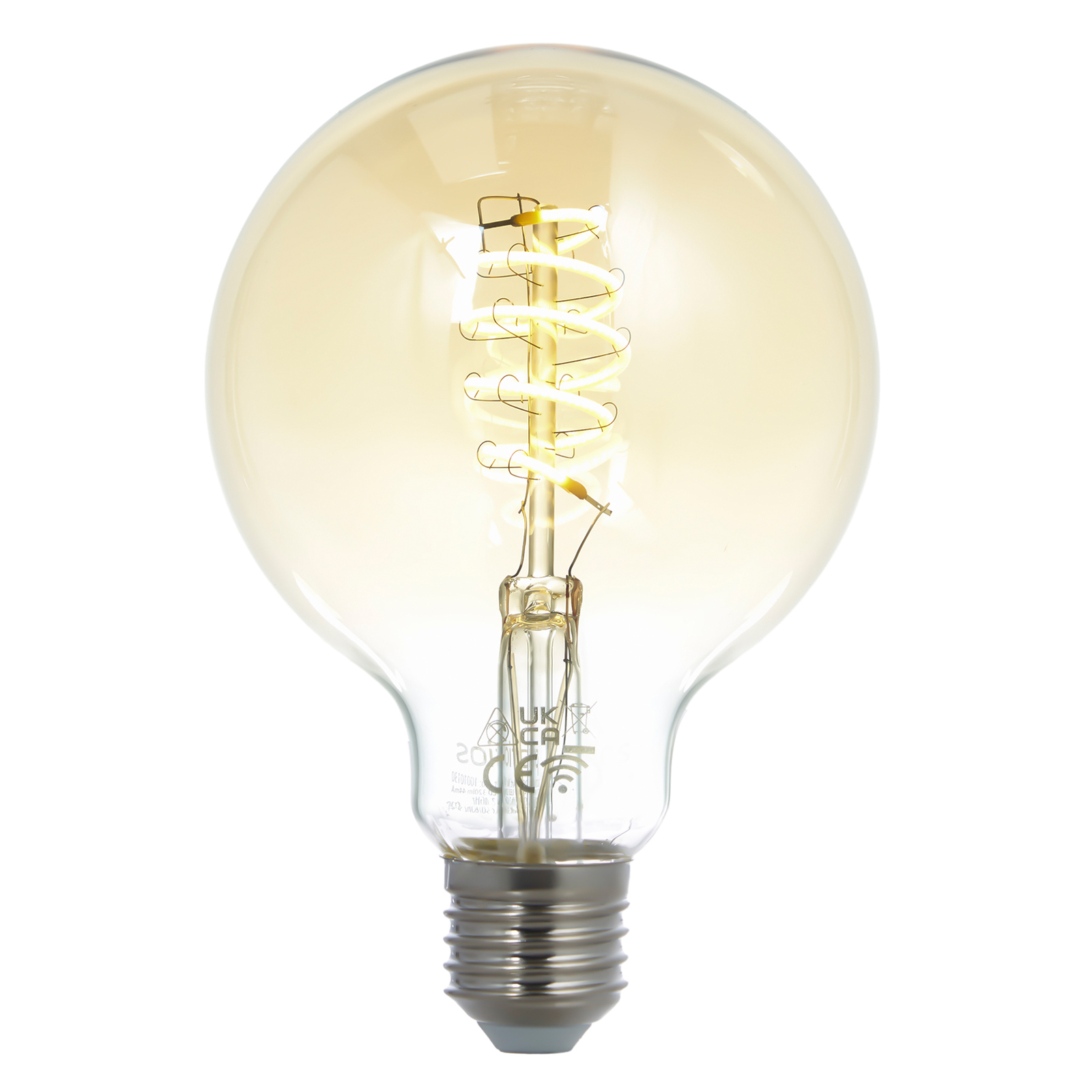 Smart LED-Leuchtmittel E27 G95 4,9W WLAN amber