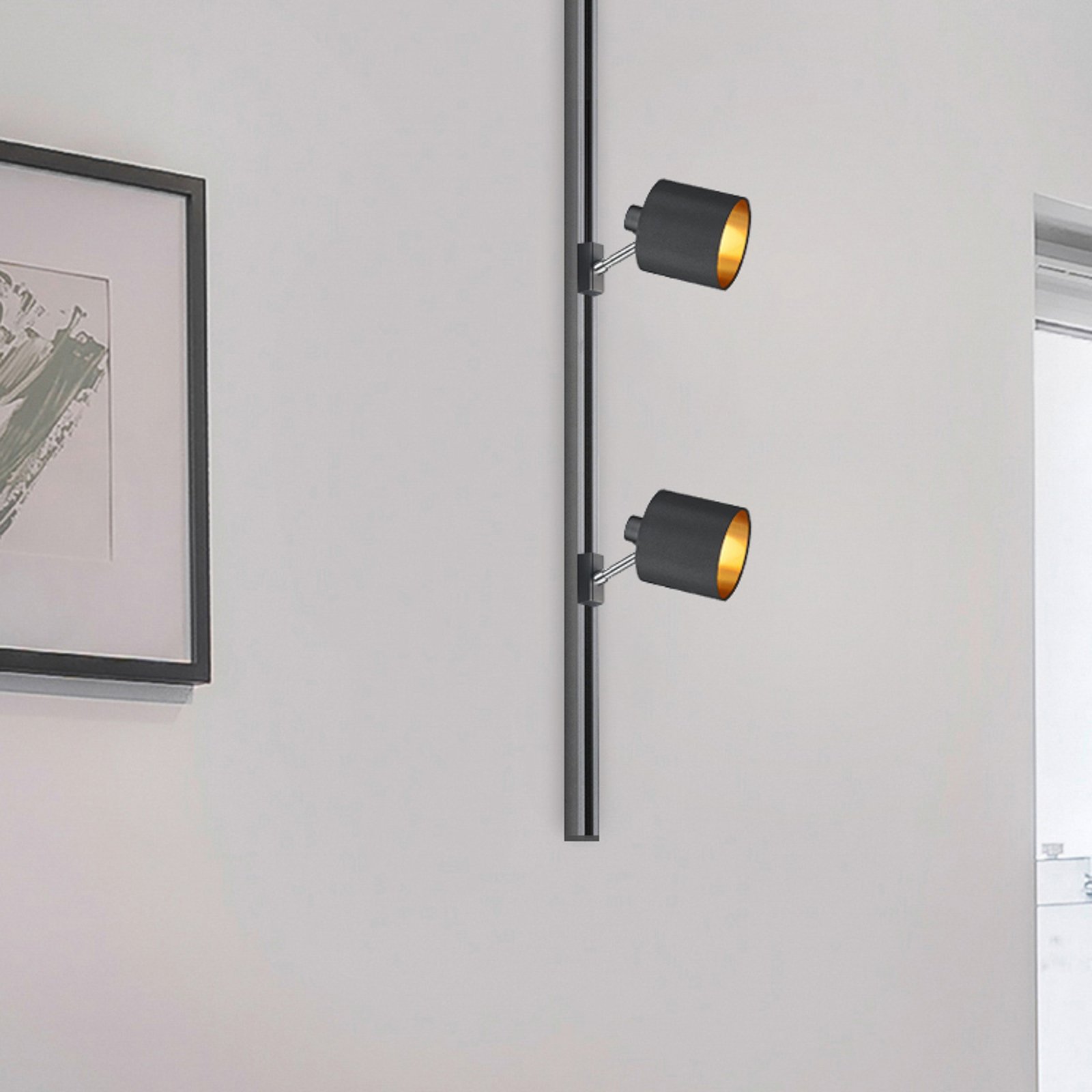 Schienenset DUOline Hostel/Tommy, schwarz 3 m 6-flg. E27/E14