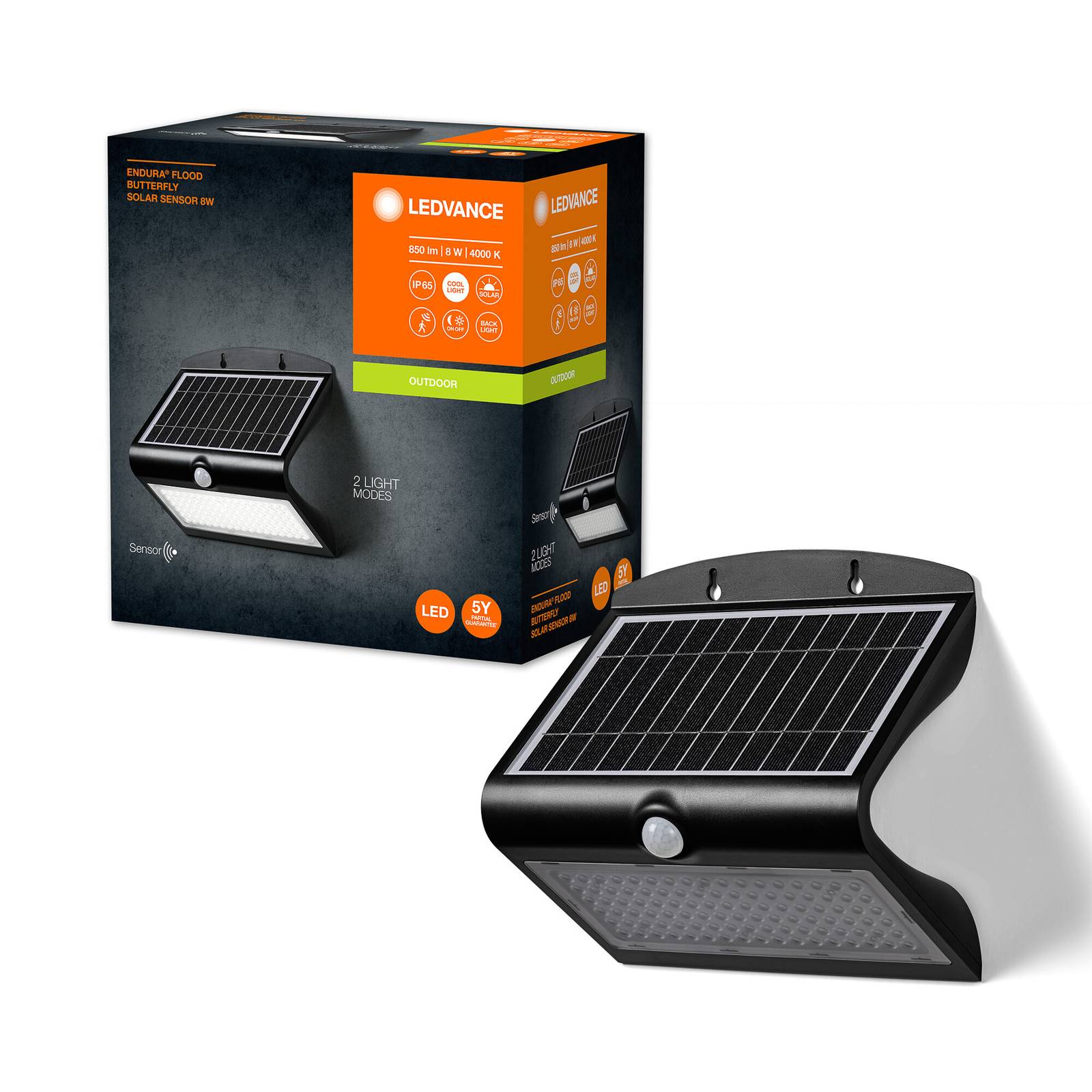 LEDVANCE Endura Flood Butterfly Solar Sensor 8W