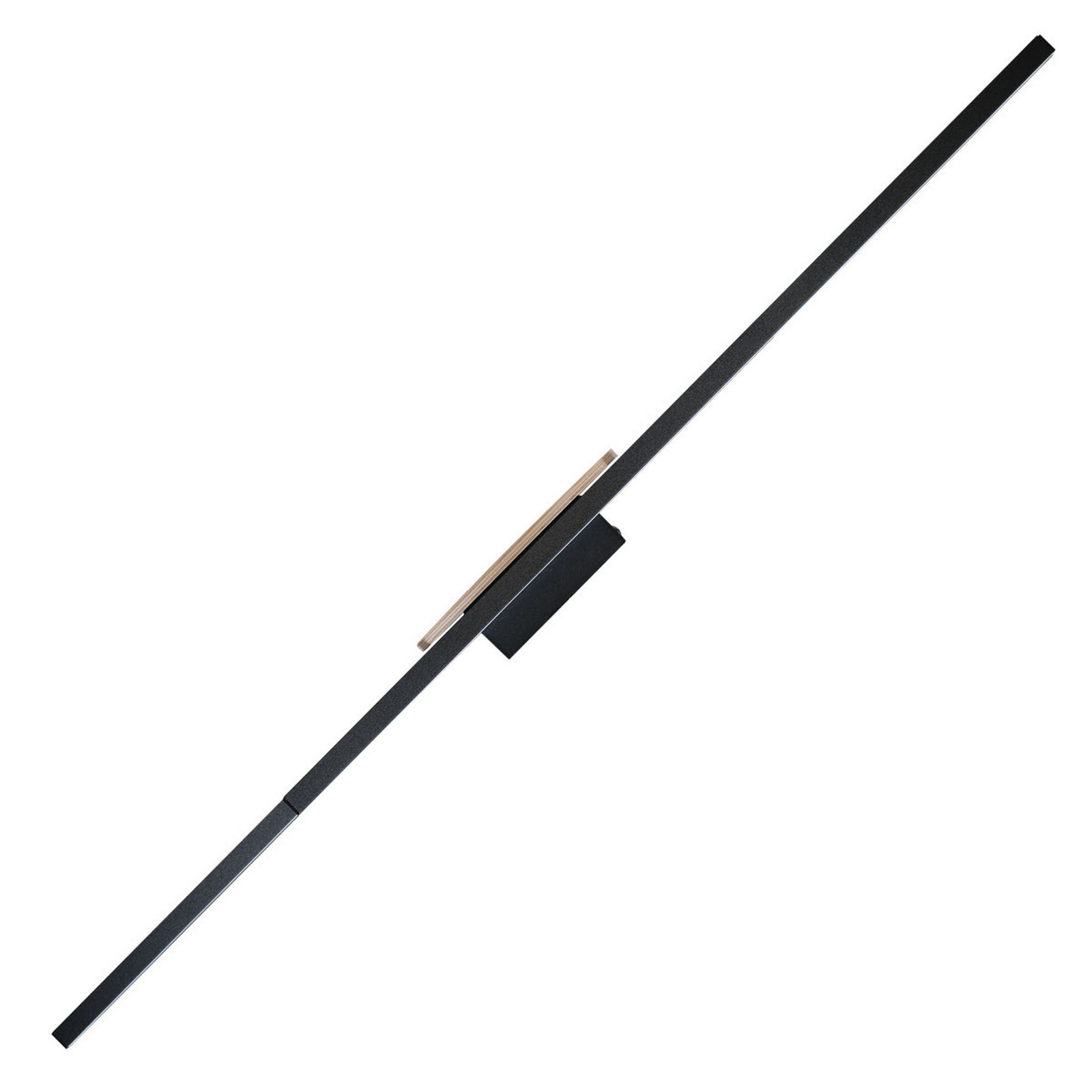 Candeeiro de parede LED Java, preto/pinho, altura 86 cm, alumínio, 2 lâmpadas.