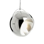 Fabbian Beluga Steel chrome hanging light, Ø 20 cm