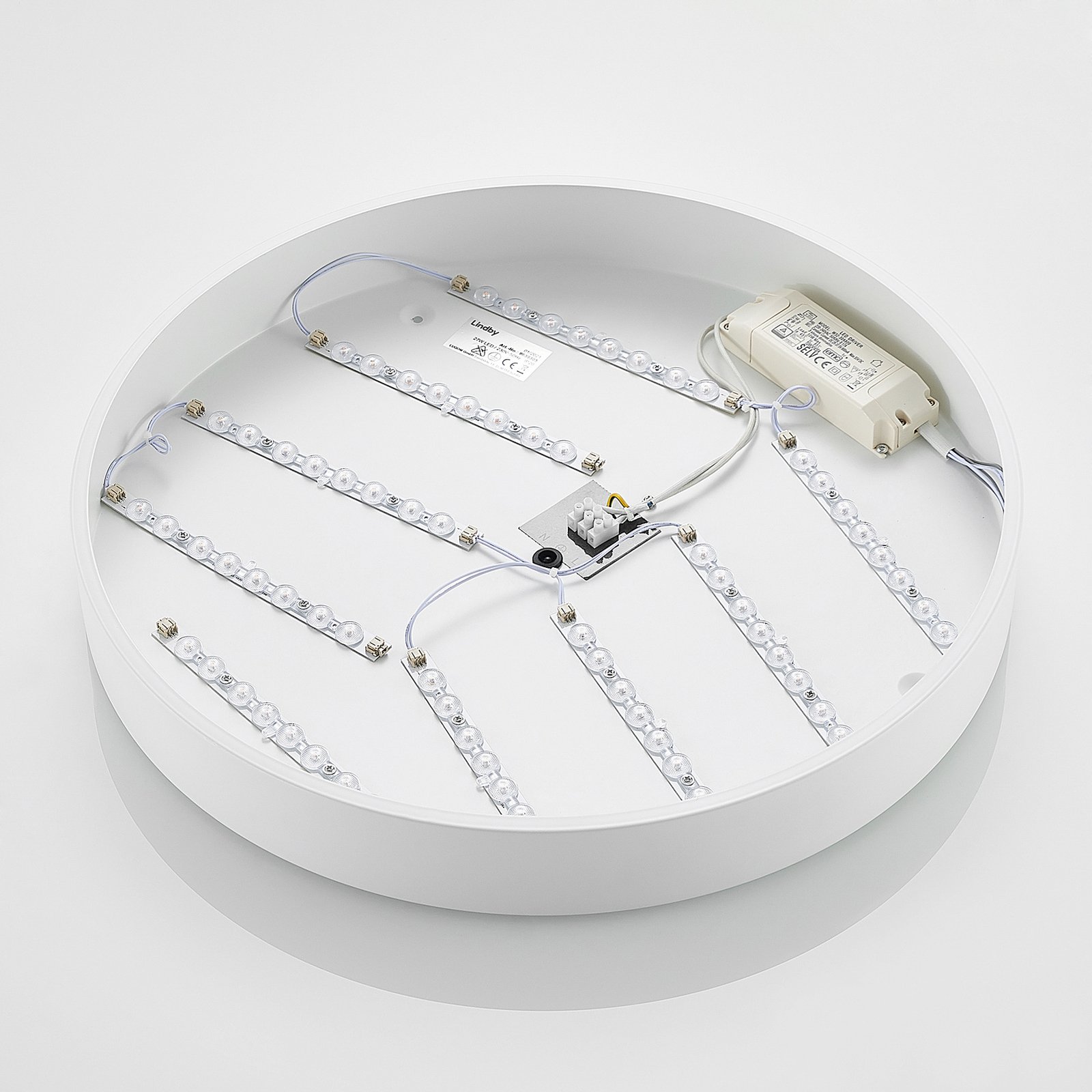 Lindby Simera plafonnier LED 50 cm, blanc