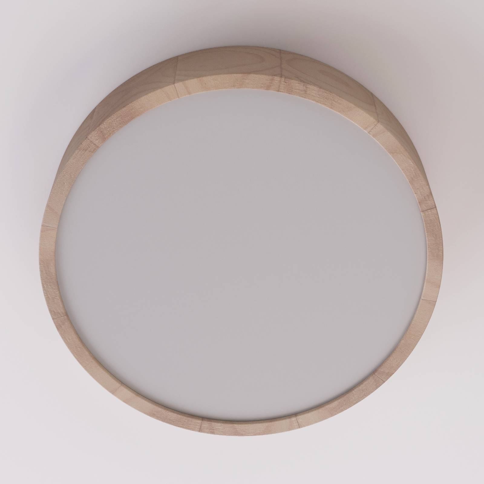 Envostar Kerio lampa sufitowa, Ø 37 cm, sosna naturalna