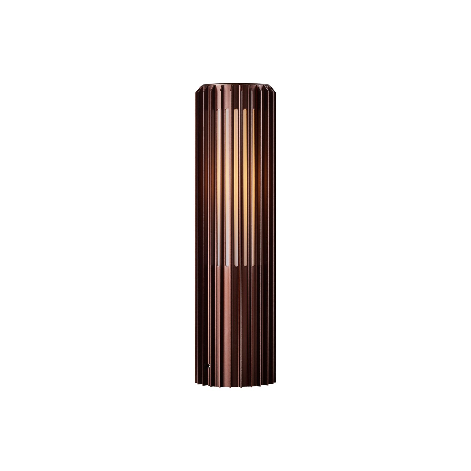 Aludra 45 Seaside pillar light, aluminium, brown metallic