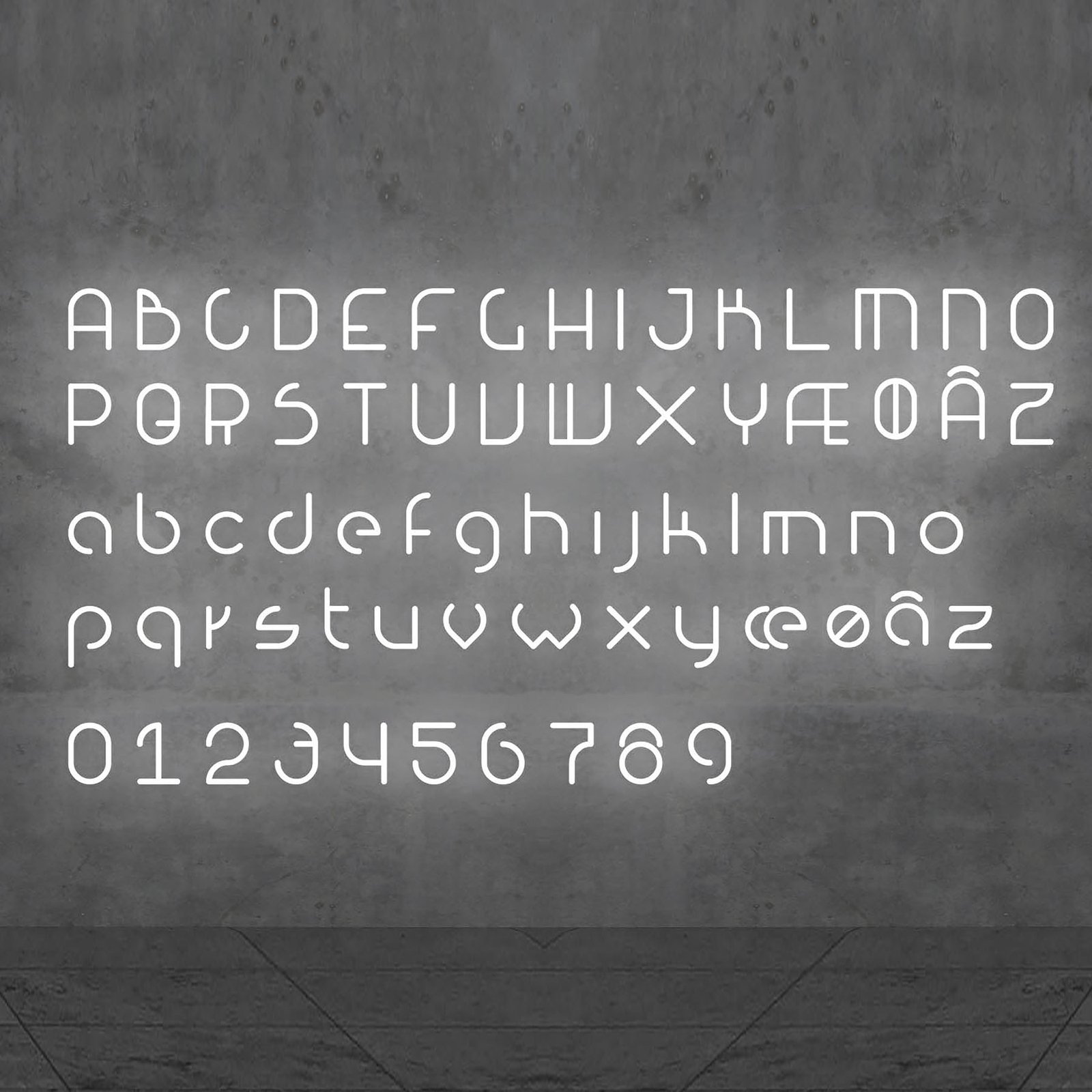 Artemide Alphabet of Light -seinävalo, R-kirjain