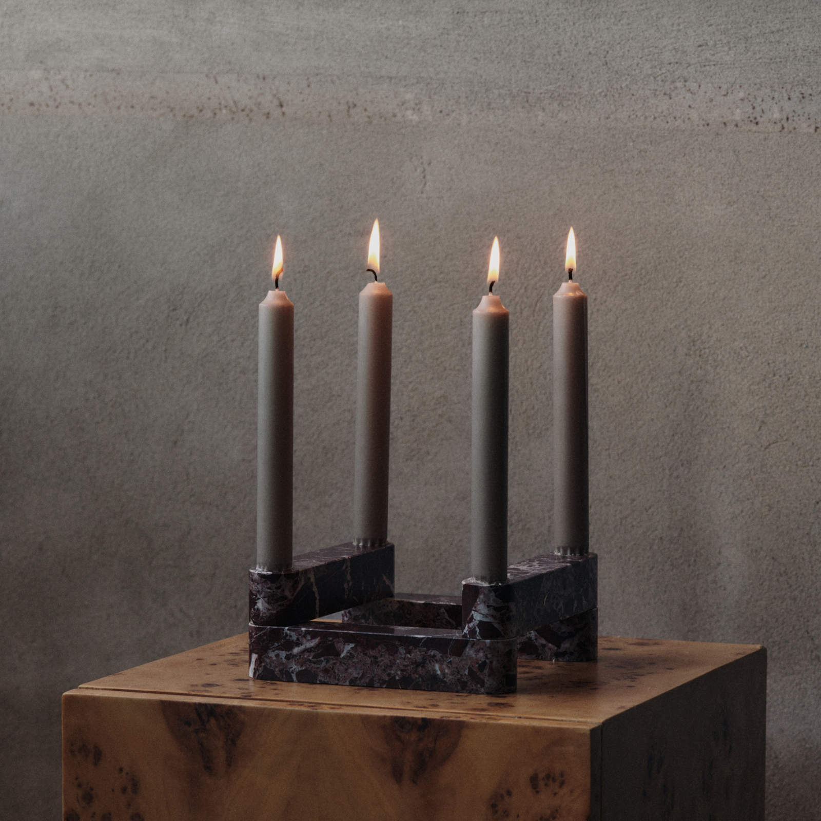 Newel Modular Kerzenhalter, Naturstein, 4-teilig - ferm LIVING