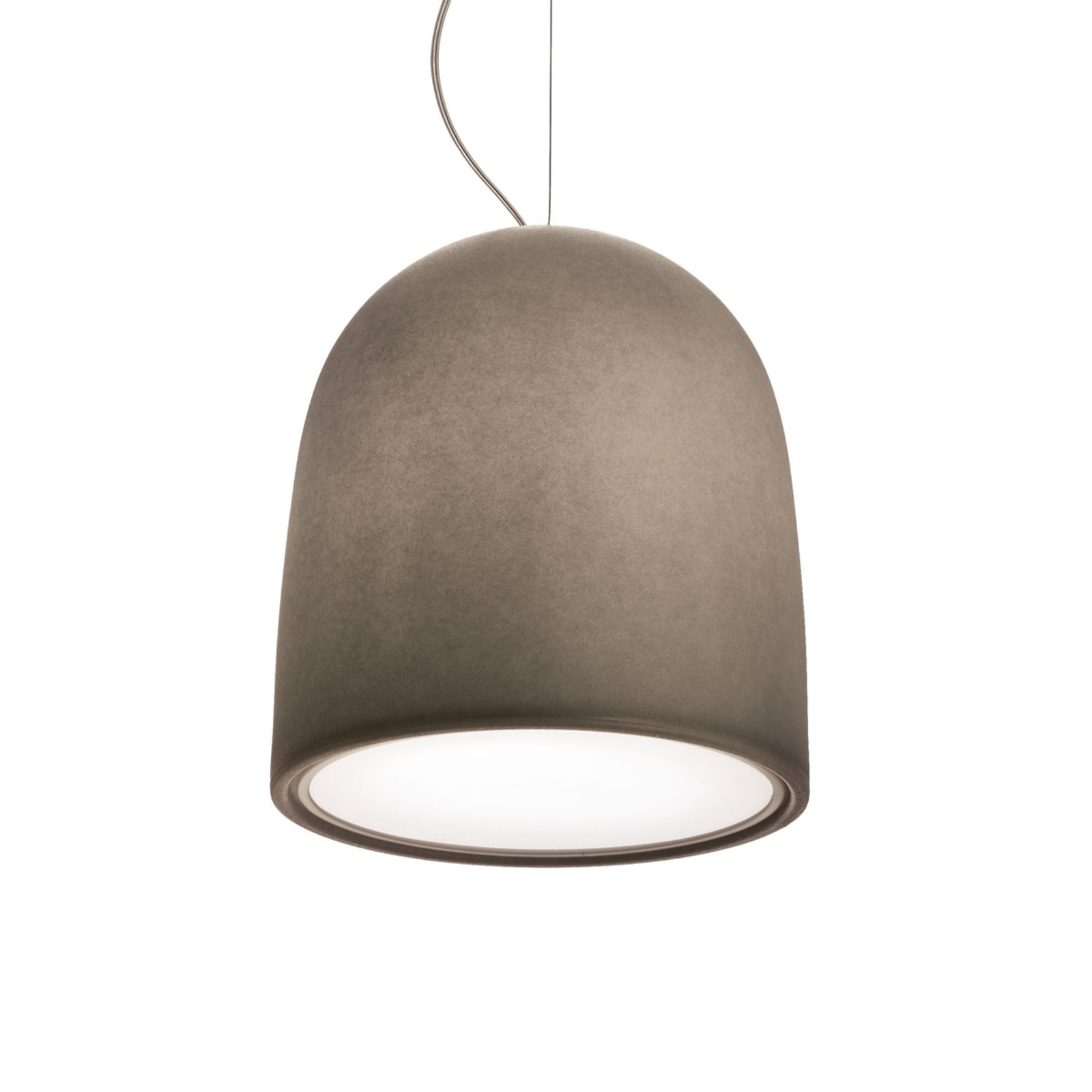 MODO LUCE Modo Luce Campanone pendant lamp Ø 33 cm dark grey, for Living / Dining Room, metal, polyethylene, E27, 42 W, energy efficiency: A++, H: 36 cm