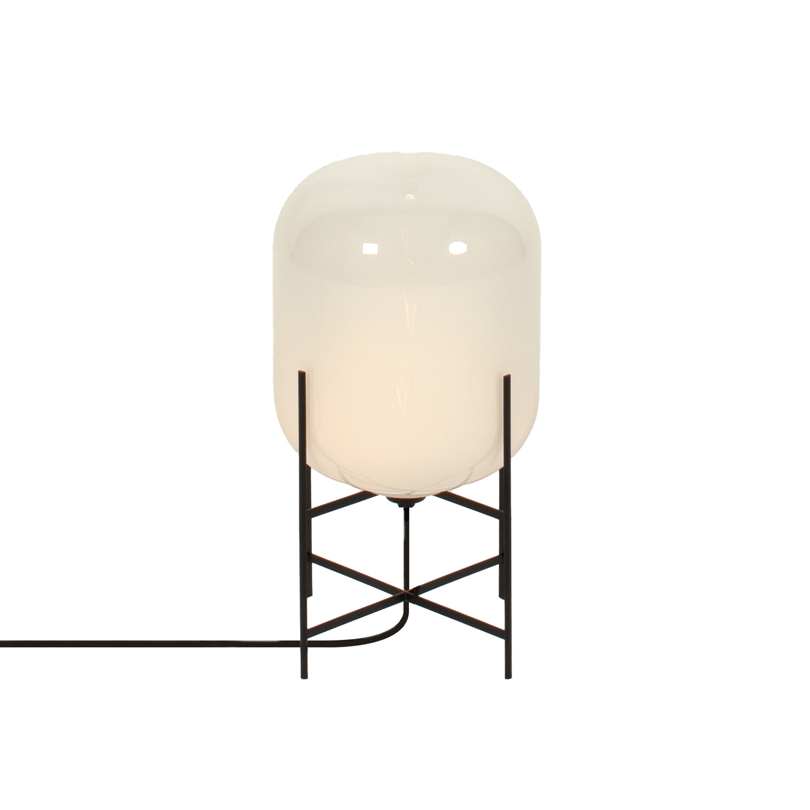 pulpo bordlampe Oda Small, hvit/svart, høyde 45 cm